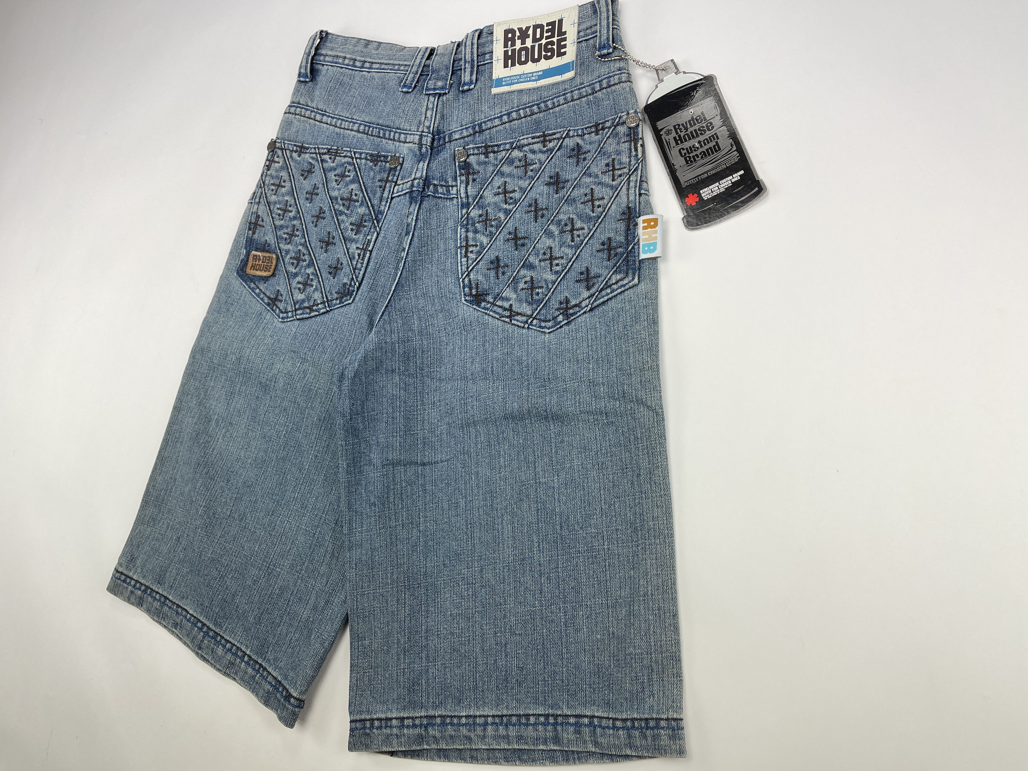 Vintage Rydel House shorts, vintage jeans 90s hip hop 1990s baggy 26 Size US 26 / EU 42 - 4 Thumbnail