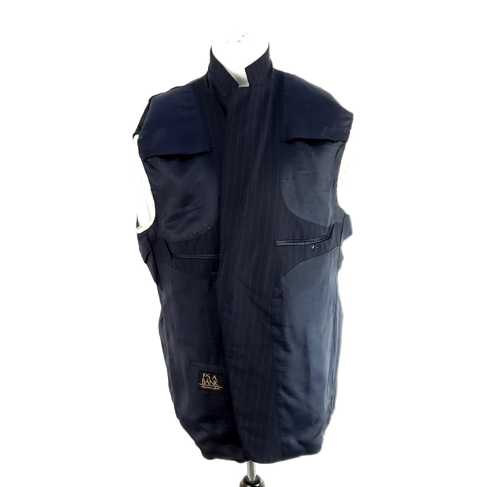 Jos. A. Bank Jos A Bank Signature Gold Wool 2 Button 2 Piece Suit 48L Blu Size 48L - 10 Thumbnail