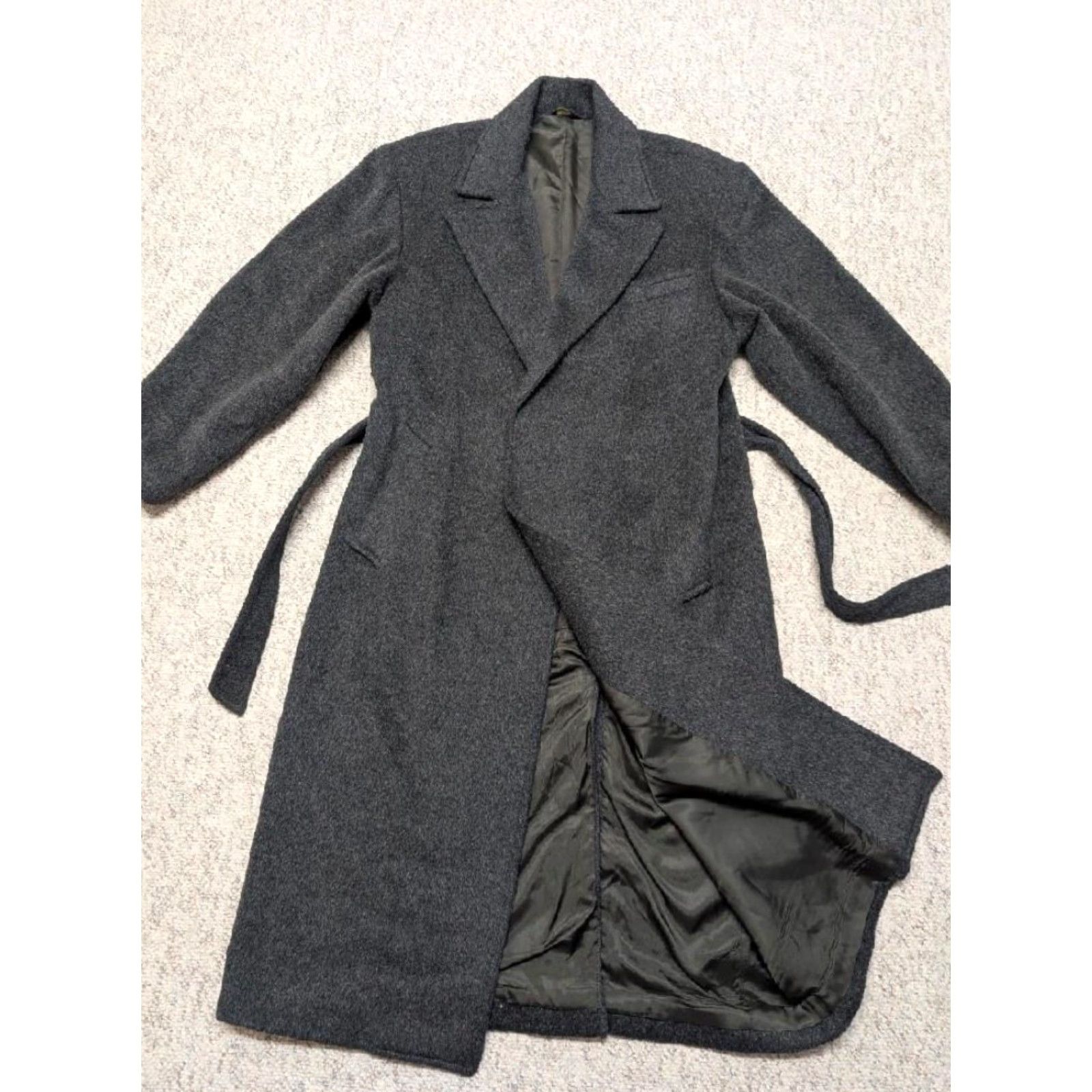 Doublet VINTAGE belted coat - OVERCOAT wool double breasted 38 gray AMERICAN MALE - Coat Mens Wool Mohair shaggy Size US S / EU 44-46 / 1 - 4 Thumbnail