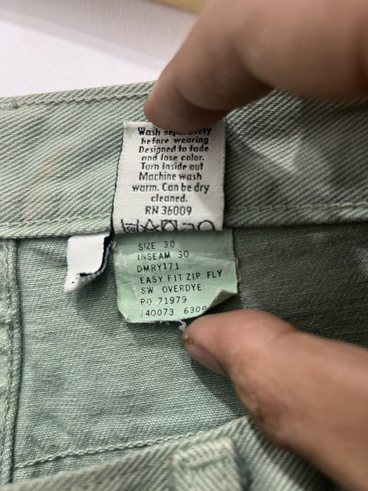 Calvin Klein Vintage 90s Calvin Klein Out Baggy Fit Denim Jeans Green Size US 30 / EU 46 - 8 Thumbnail