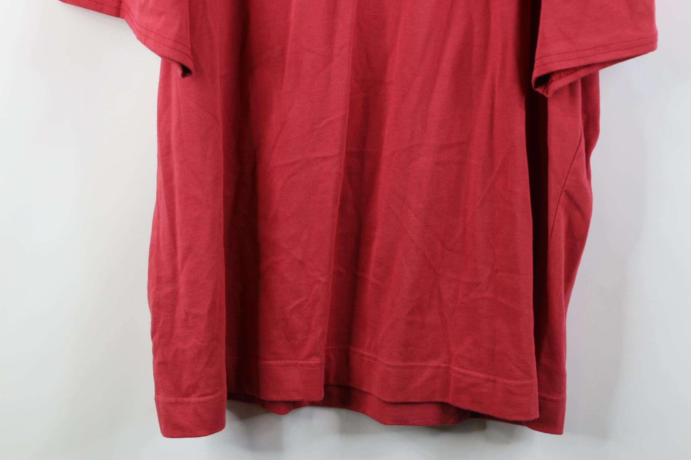 Evisu Vintage 90s EVISU Jeans Pocket Short Sleeve T-Shirt Red Size US XL / EU 56 / 4 - 16 Thumbnail