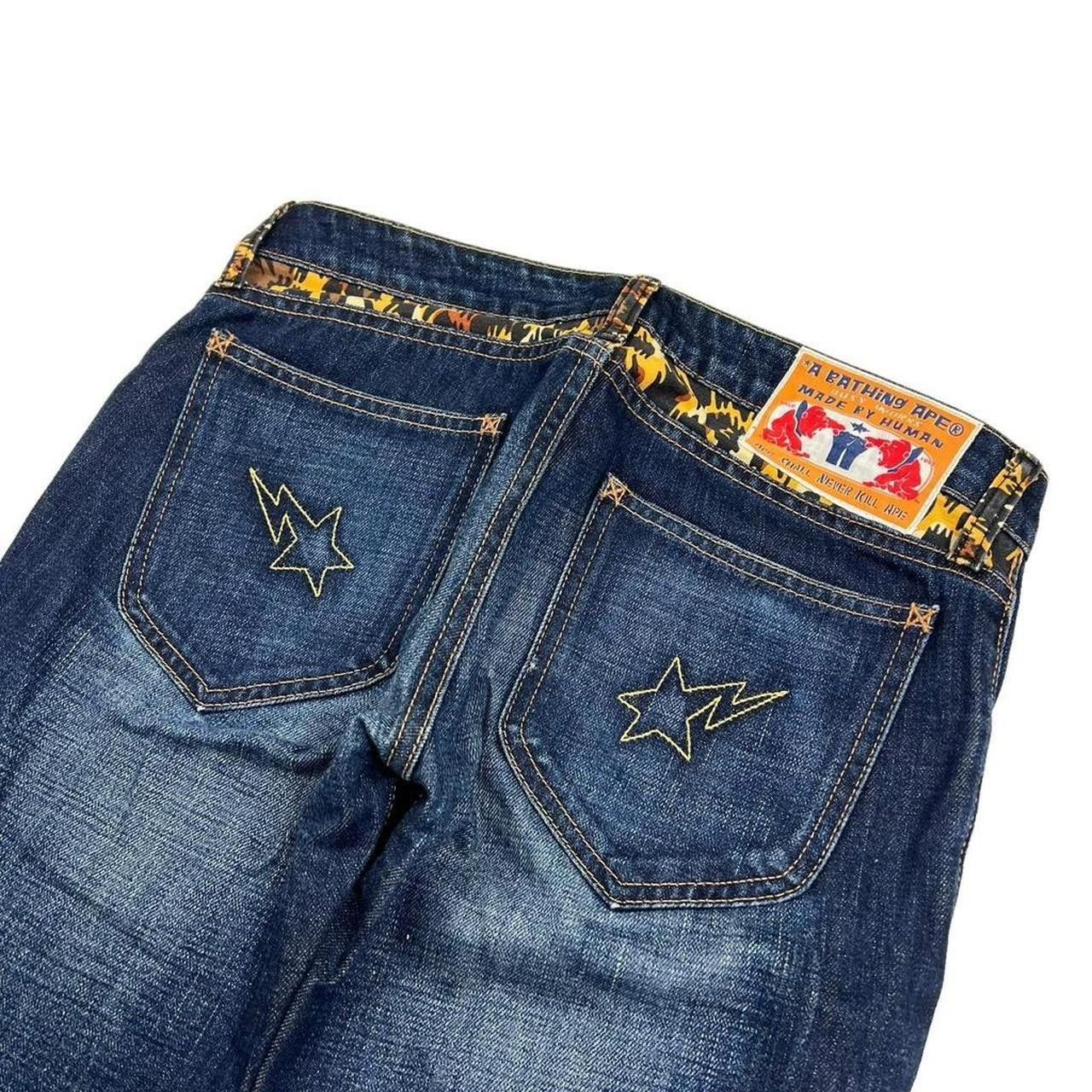 Bape Vintage Women’s Bape Embroidered Star Jeans - Waist: 30” Size 30" / US 8 / IT 44 - 2 Thumbnail