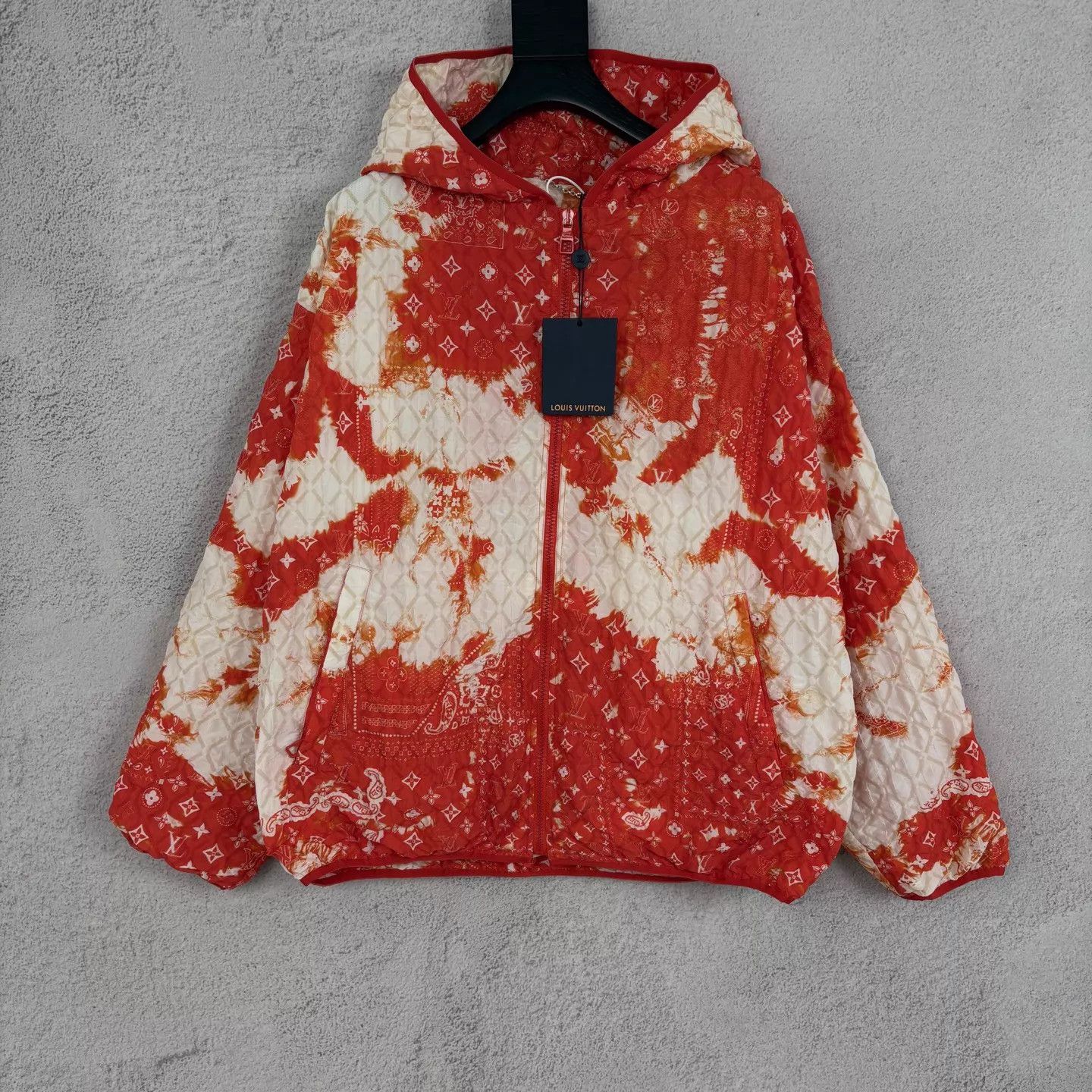 Louis Vuitton LV Cashew Flower Logo Half-Printed Casual Jacket Orange Size US M / EU 48-50 / 2 - 1 Thumbnail