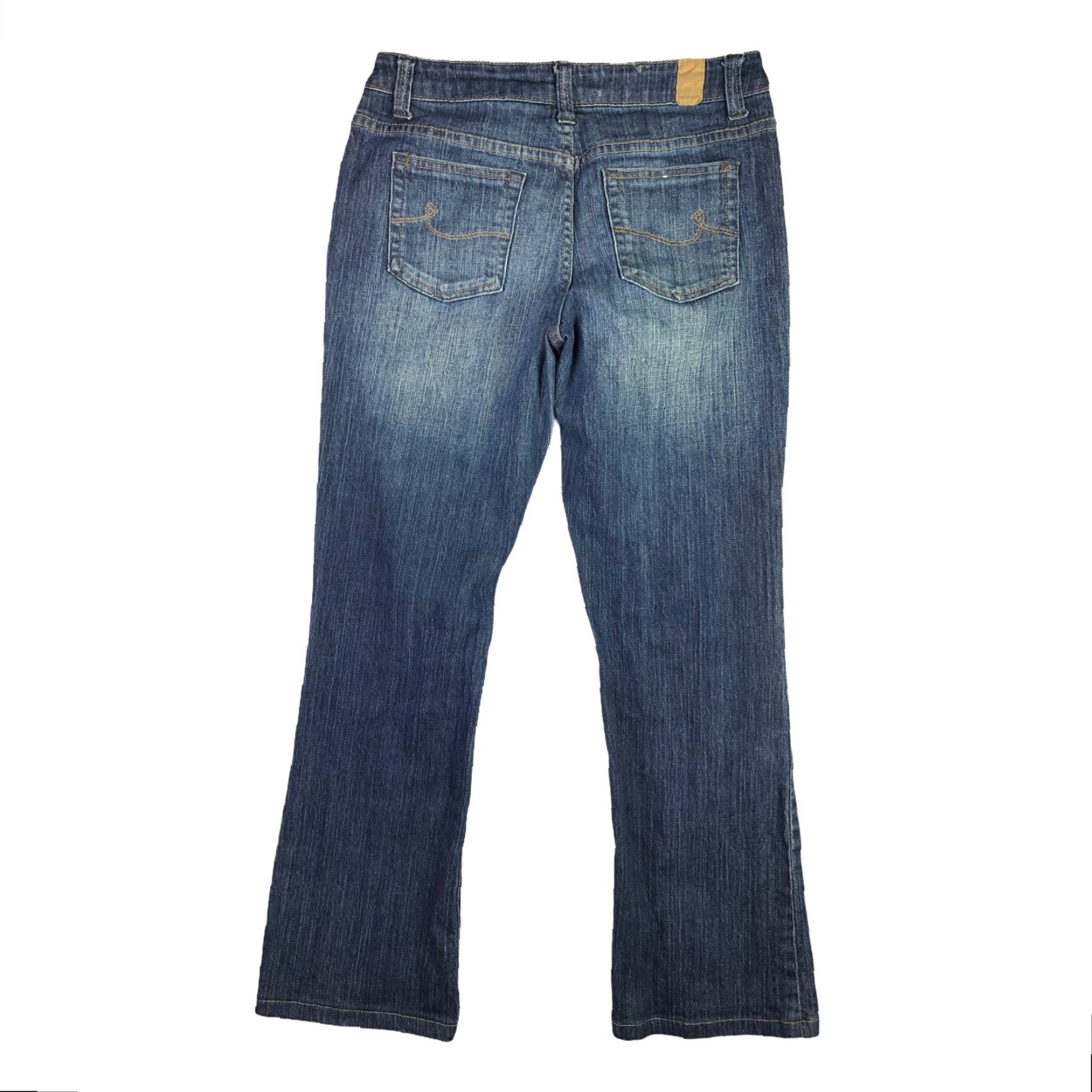 Vintage Maurices Taylor Boot Jeans Womens 5/6 Long 29x29 Blue Denim Bootcut Regular Rise Mid 8.5-10.5 Zip Cotton Denim Classic Vintage No Distressed Size 27" / US 4 / IT 40 - 2 Thumbnail