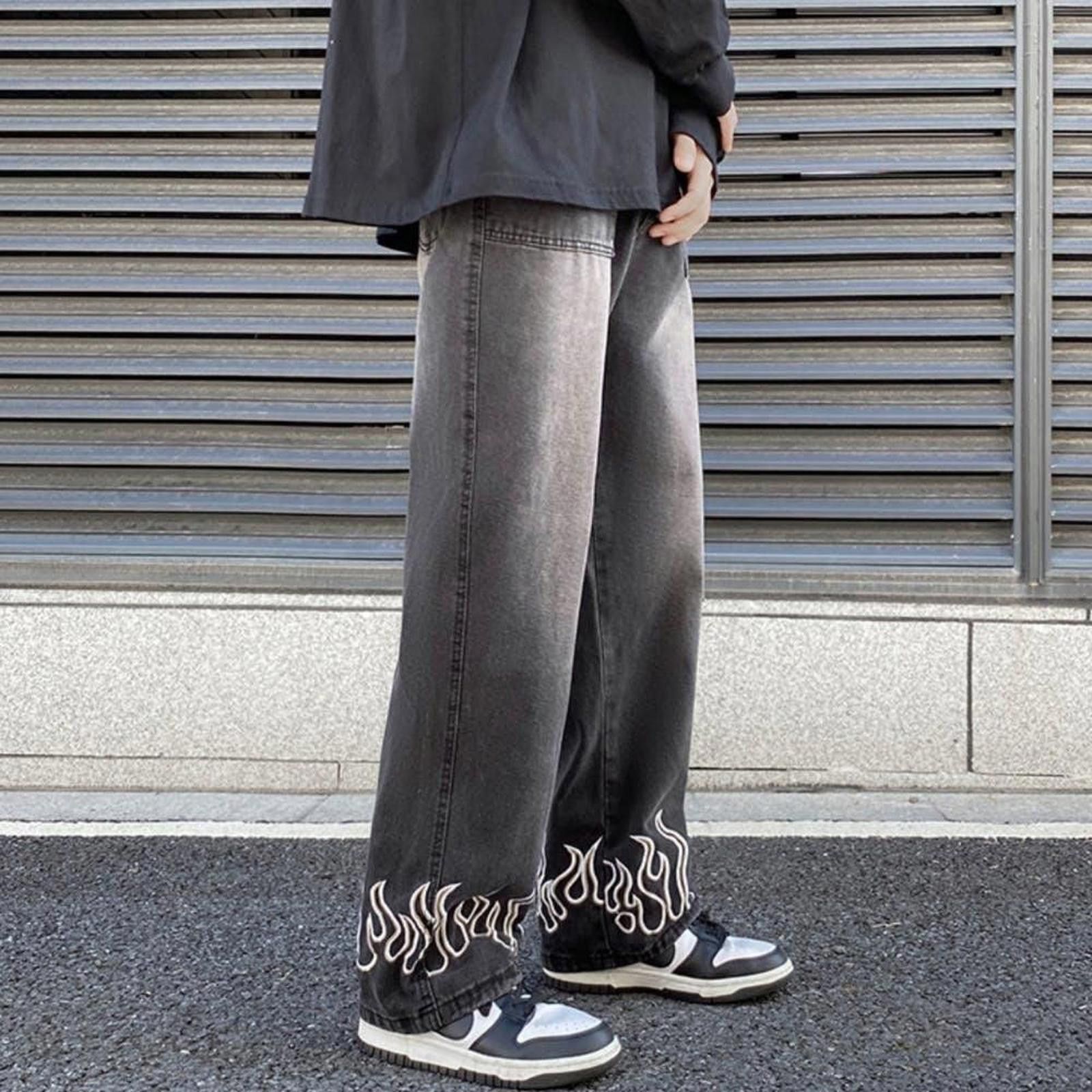 Jean × Vintage Fire Straight Baggy Denim Jeans Size US 30 / EU 46 - 7 Thumbnail