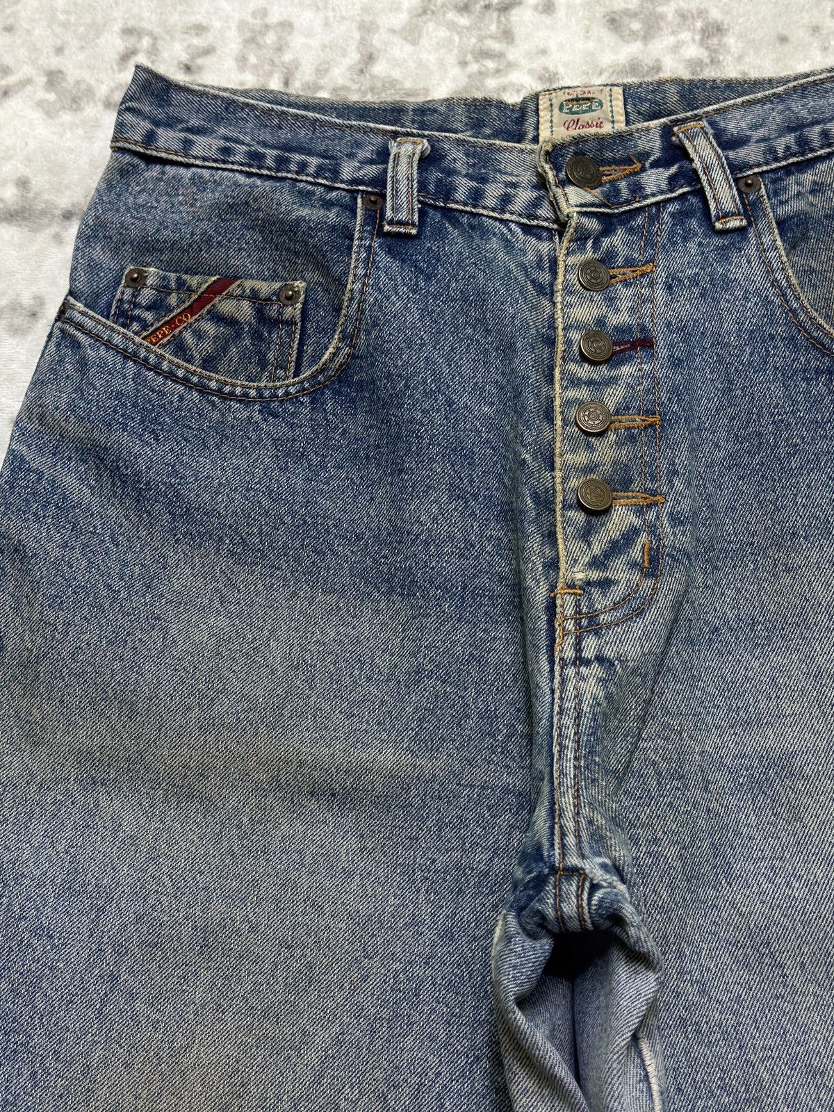 Pepe Jeans Vintage PePe Classic Stone Wash Baggy Loose Streetwear Denim Size US 30 / EU 46 - 4 Thumbnail