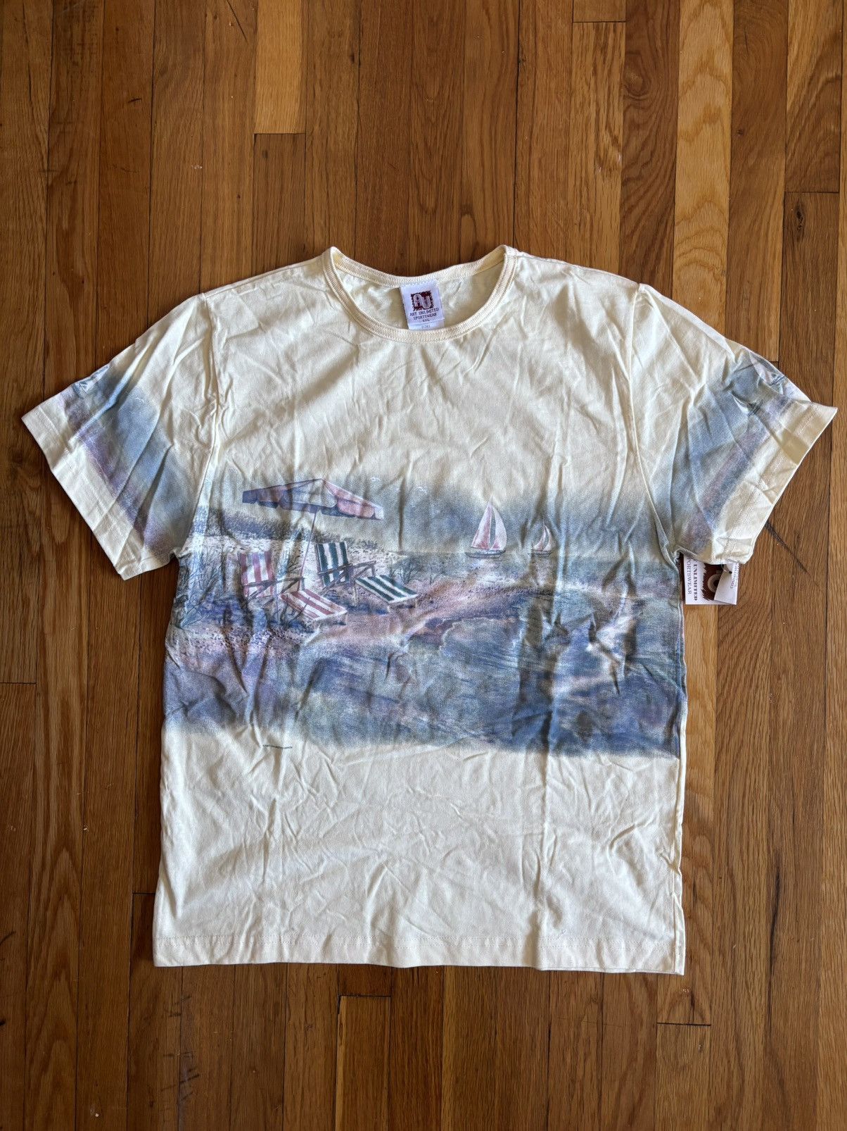 Vintage Vintage beach print double sided tee Size US XXL / EU 58 / 5 - 1 Thumbnail