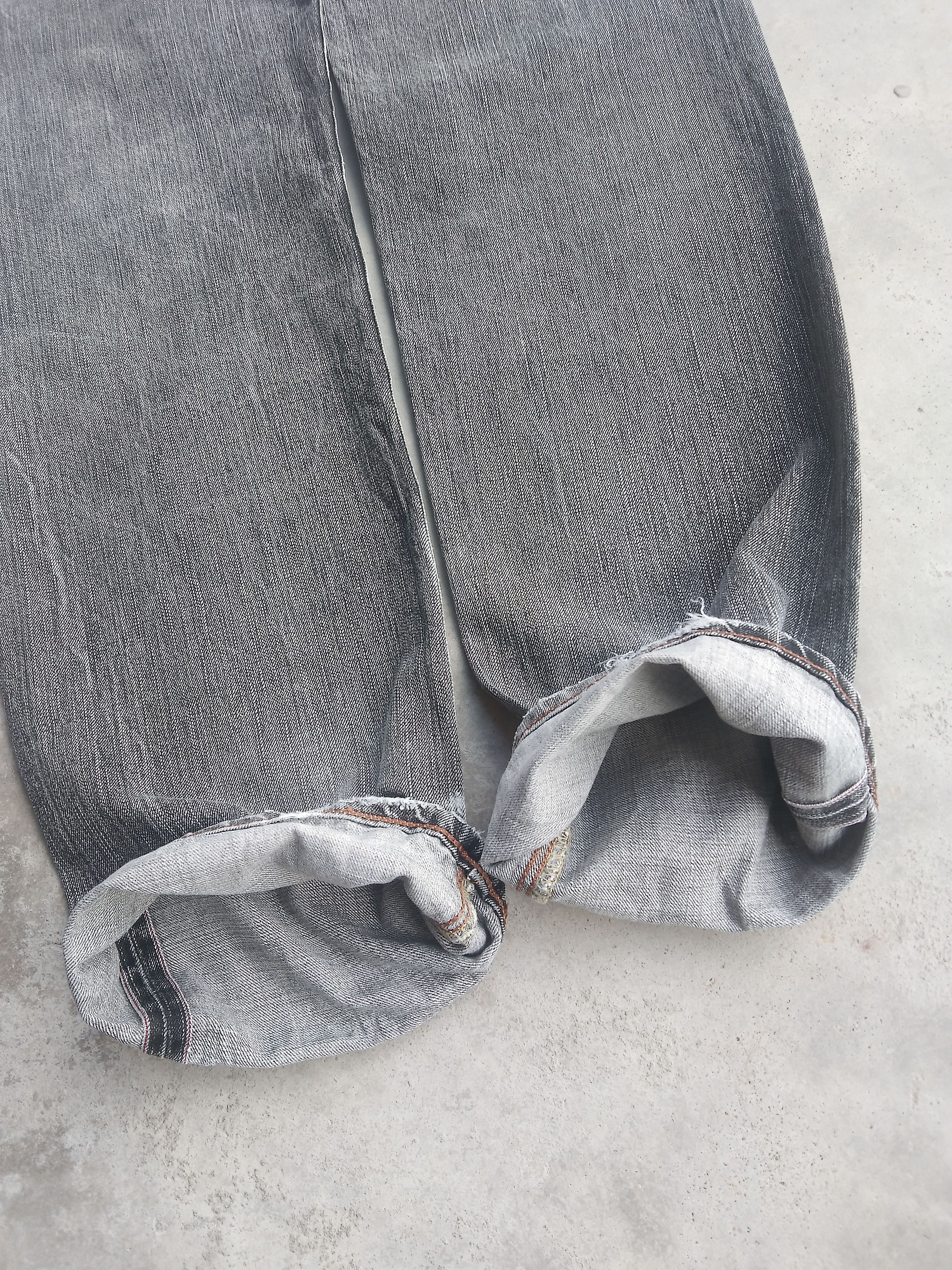 Japanese Brand Vintage Edwin Smoke Grey Faded Selvedge Redline Jeans 32x33 Size US 32 / EU 48 - 4 Thumbnail