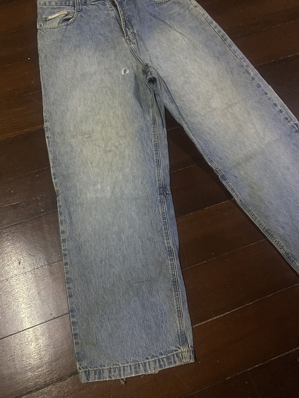 Anchor Blue × Southpole Fire vintage southpole wideleg baggy distressed mud wash Size US 34 / EU 50 - 5 Thumbnail