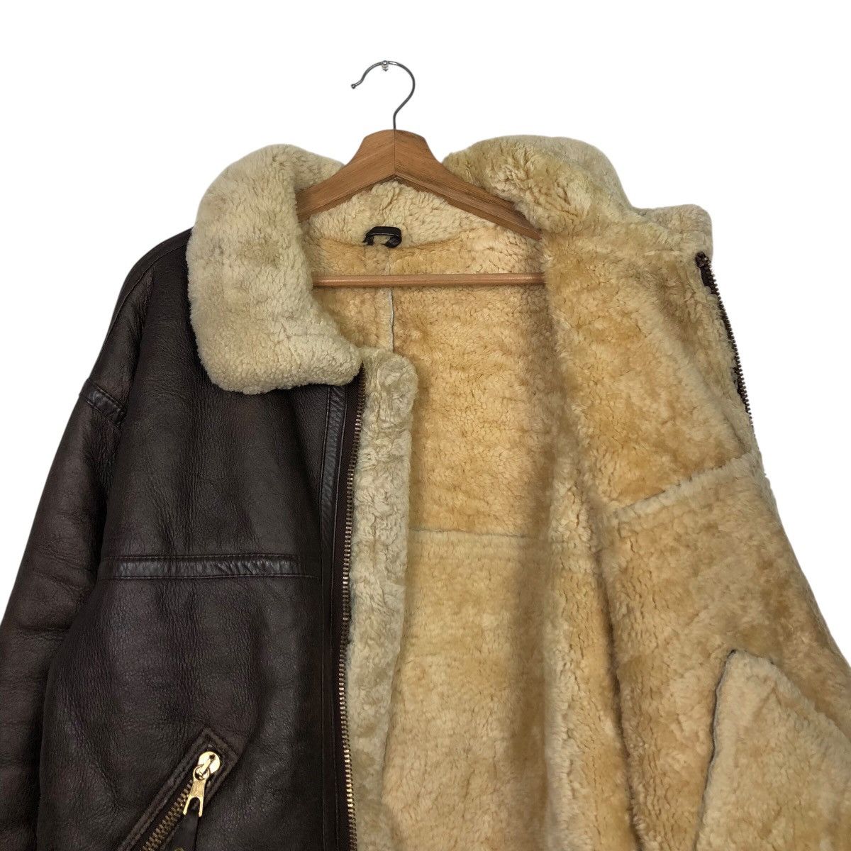 Vintage Vintage Genuine Leather Jacket Shearling Zufolo Issey Miyake Size US L / EU 52-54 / 3 - 13 Thumbnail