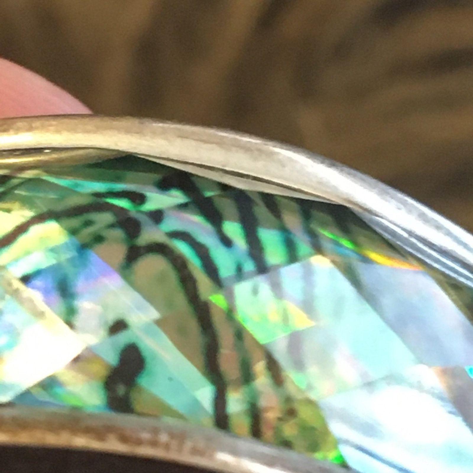 Jewelry Faceted rainbow prism glass pendant on chain Size ONE SIZE - 7 Thumbnail