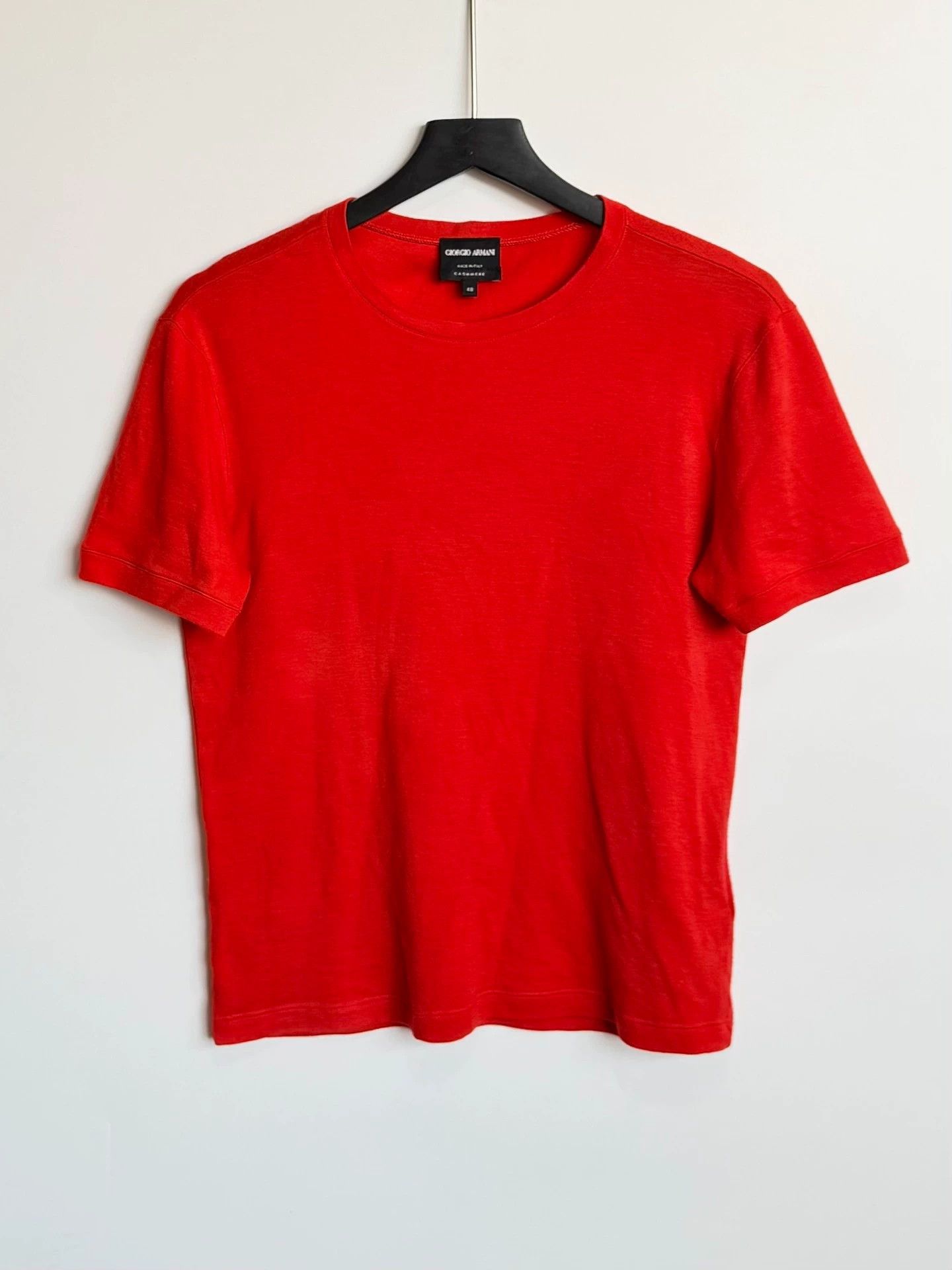 Giorgio Armani Giorgio Armani 100% Cashmere Red Turtleneck Sweater Size 50 Size XL / US 12-14 / IT 48-50 - 1 Thumbnail