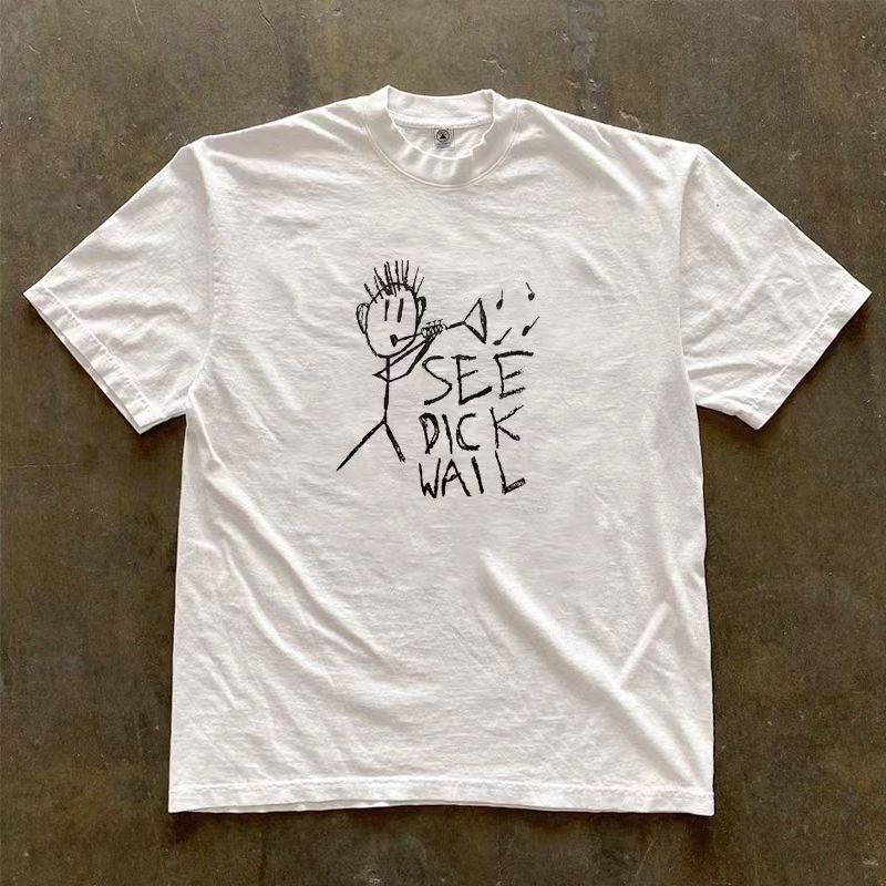 Japanese Brand × Vintage Street Hip Hop Fun Hand Printed Short Sleeve T-Shirt Size US M / EU 48-50 / 2 - 3 Thumbnail
