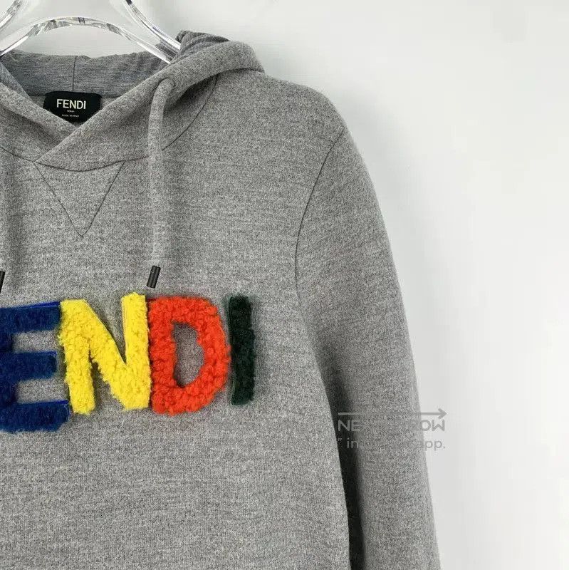Fendi Fendi Gray Cotton Men's Hoodie with Logo . Size US S / EU 44-46 / 1 - 3 Thumbnail