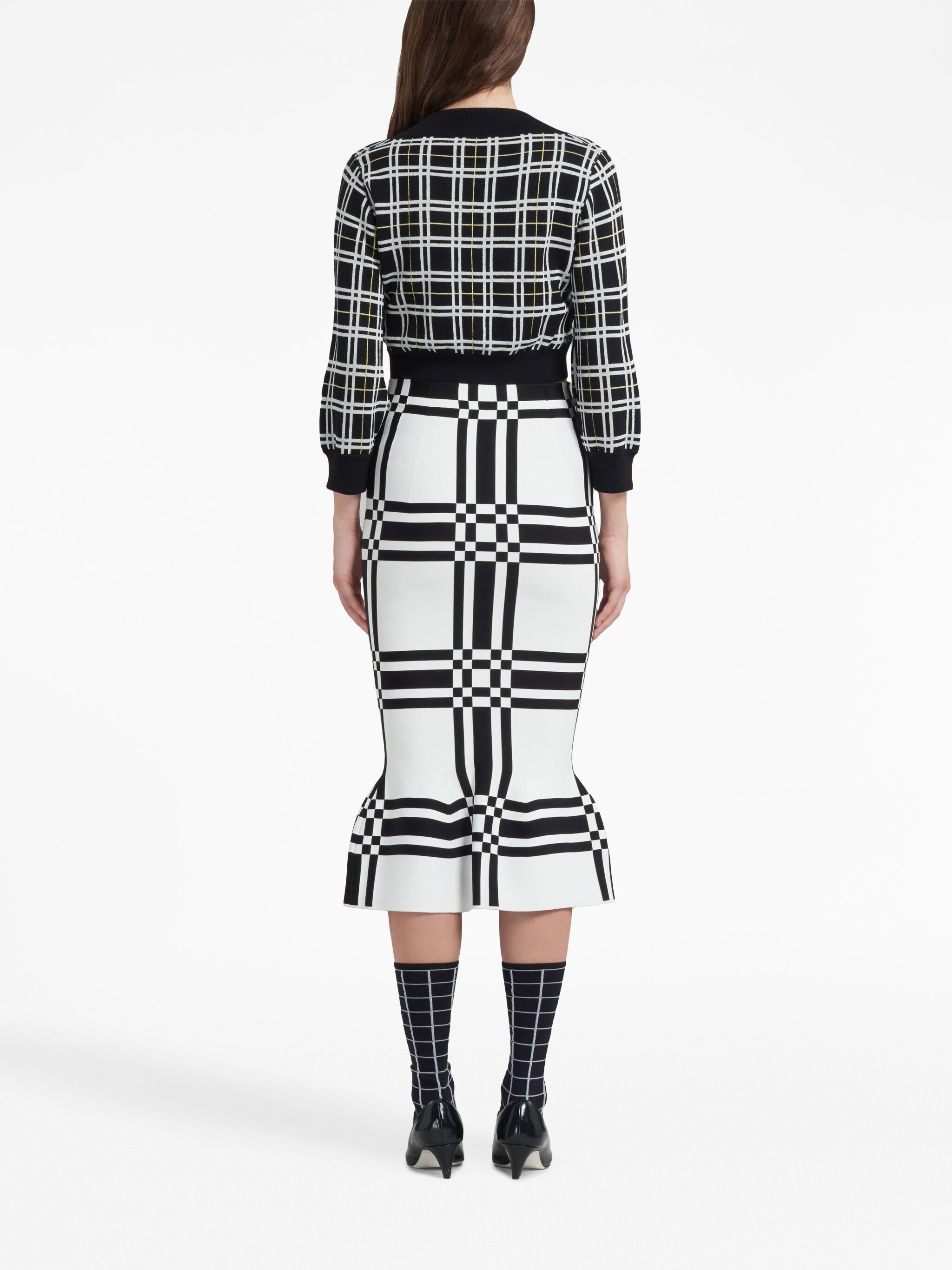 Marni o1w1db10125 Cardigan in Black & White Size S / US 4 / IT 40 - 3 Thumbnail