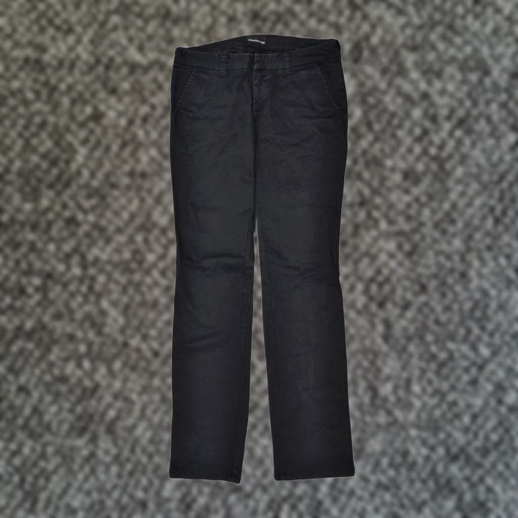 Vintage CALVIN KLEIN JEANS Womens Slim Chino Trousers Black Cotton W28 L32 Size 28" / US 6 / IT 42 - 1 Thumbnail