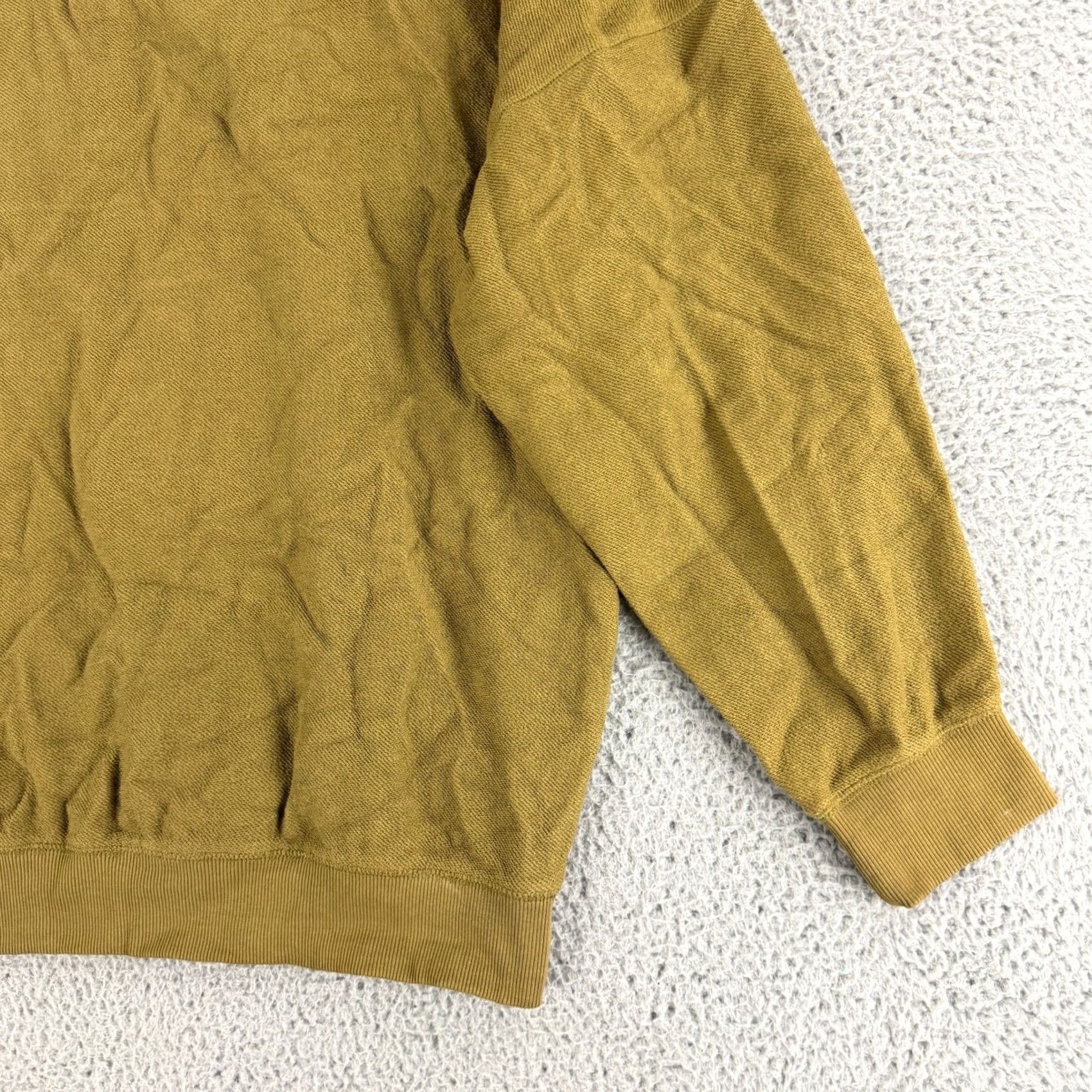 Vintage Standard Cloth Polo Sweatshirt Mens Large Olive Green 100% Cotton Pullover Shirt Mens L Green Cotton Pullover Polo Sweatshirt Size US L / EU 52-54 / 3 - 3 Thumbnail