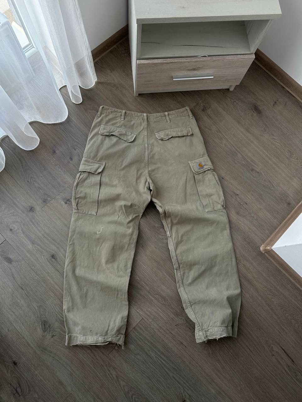 Carhartt × Carhartt Wip × Vintage Vintage Carhartt Cargo Green Distressed Pants Size US 34 / EU 50 - 4 Thumbnail