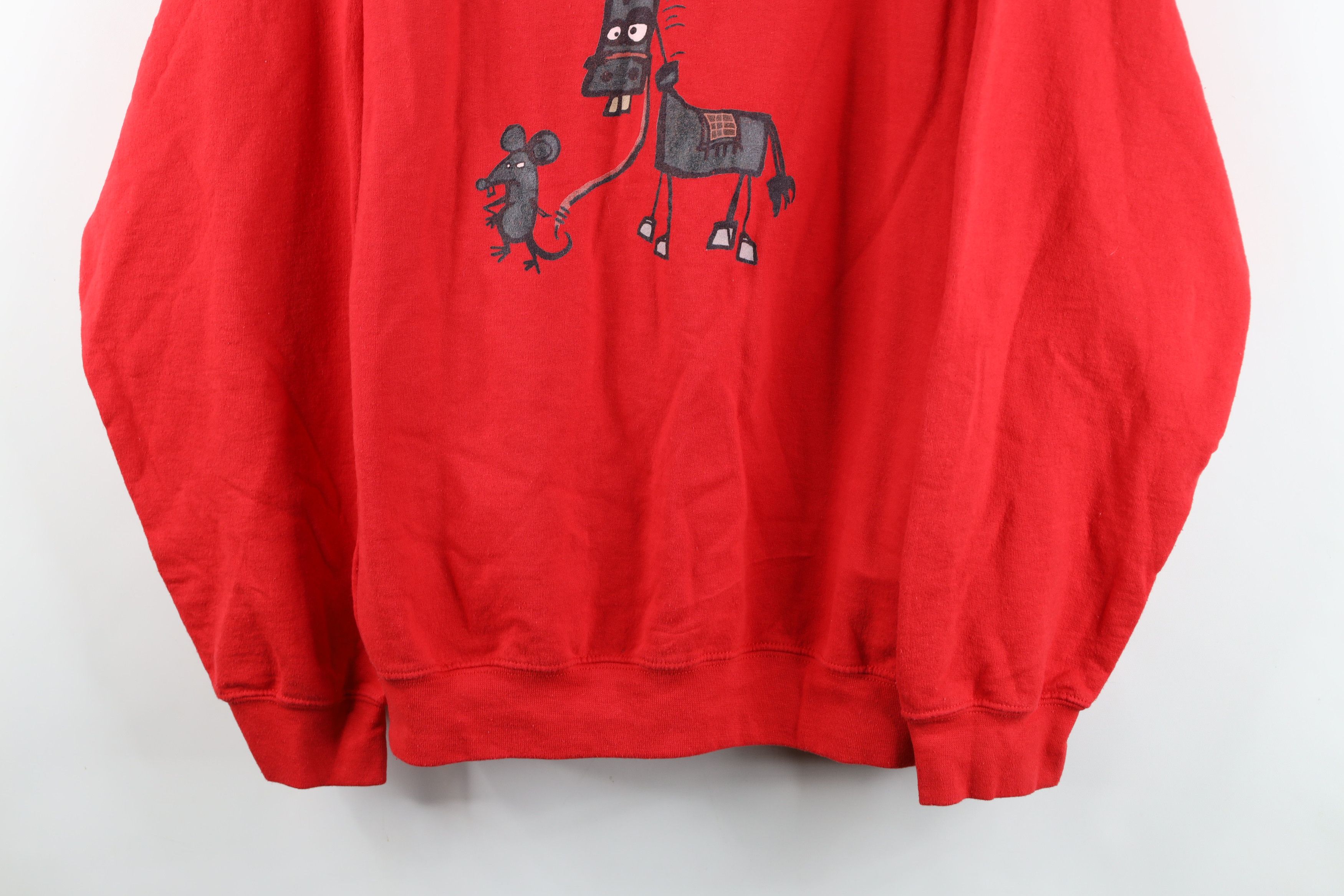 Vintage Vintage 90s Streetwear I Don't Give A Rats Ass Sweatshirt Size US XXL / EU 58 / 5 - 3 Thumbnail