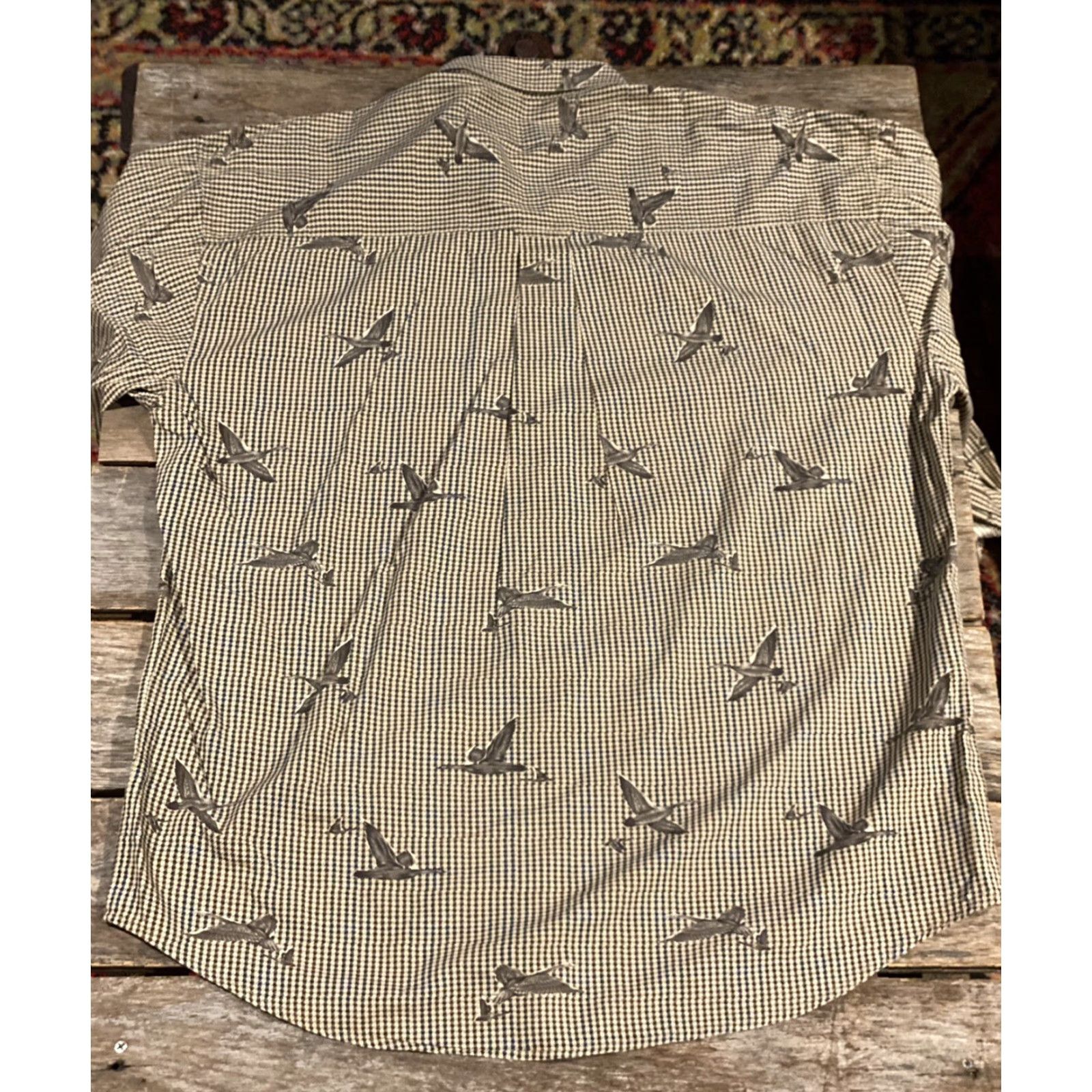 Chaps Chaps Ralph Lauren Button-Up Shirt Houndstooth Check Ducks L Mens Large Multi-Color 100% Cotton Button-Front Long Sleeve Size US L / EU 52-54 / 3 - 2 Thumbnail