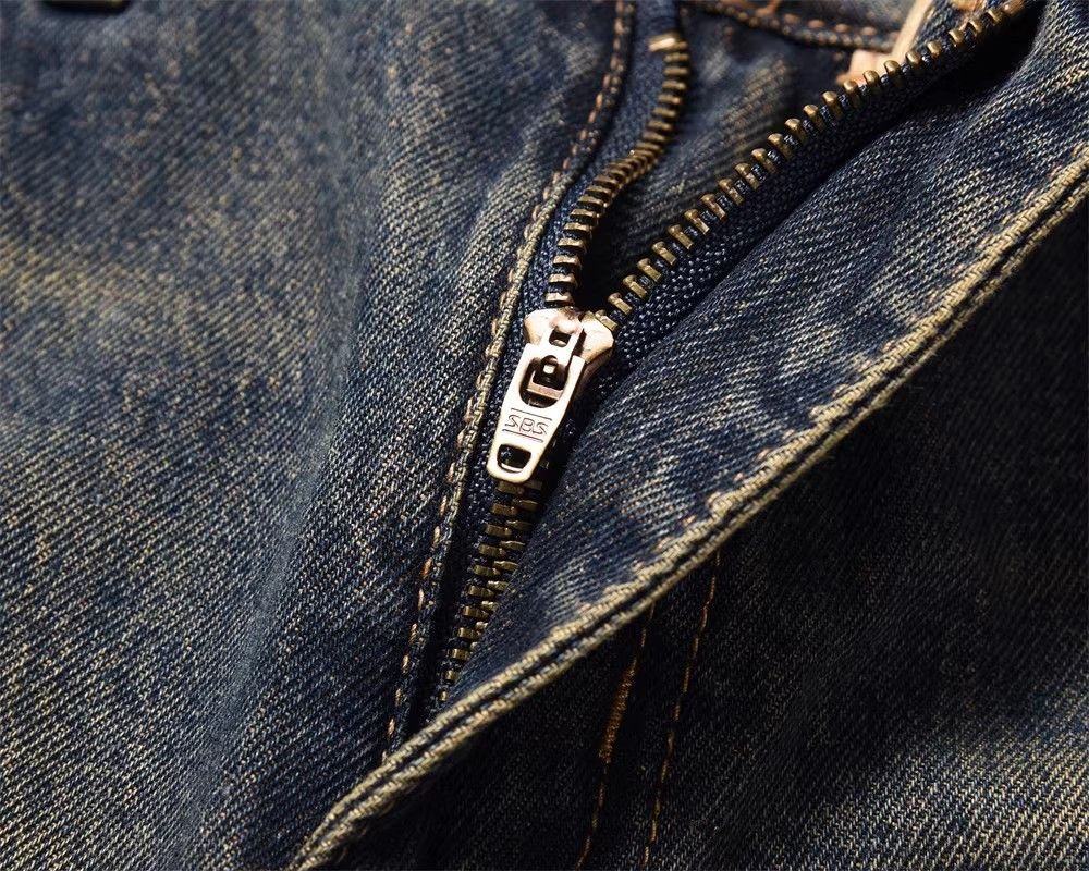 Japanese Brand × Jean Men's washed distressed wide-leg loose jeans Size US 32 / EU 48 - 4 Thumbnail
