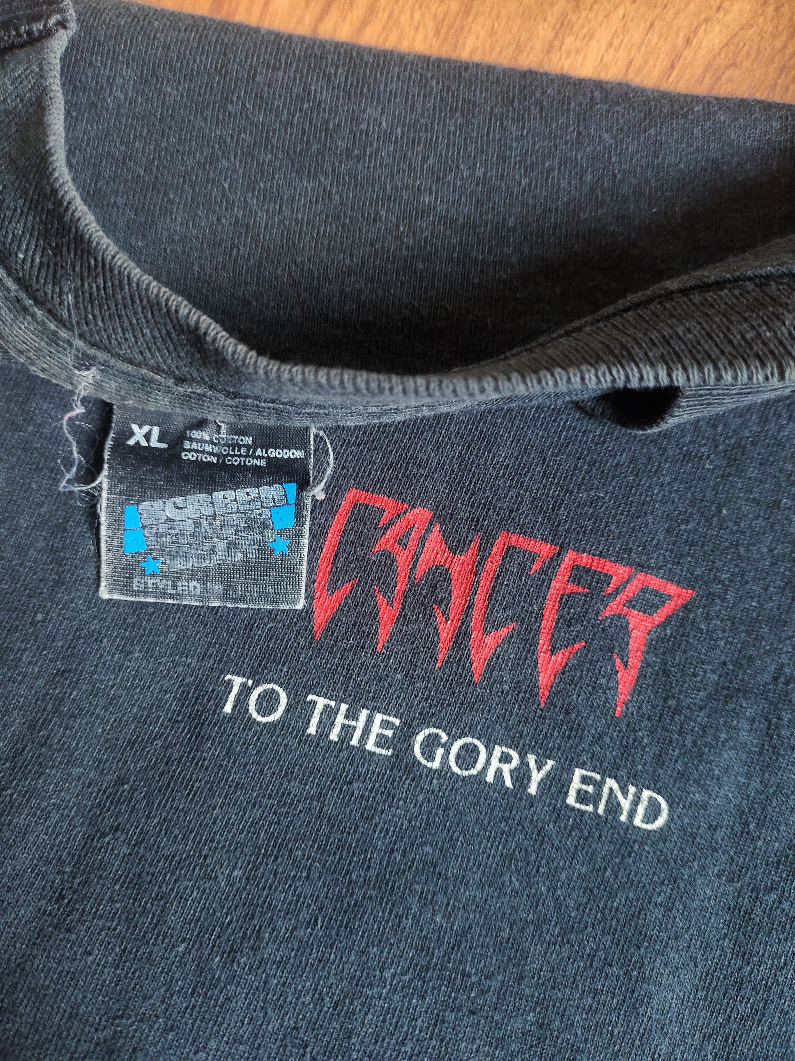 Vintage Rare Vintage Cancer - To the Gory End 1993 Long sleeve shirt Size US XL / EU 56 / 4 - 12 Thumbnail