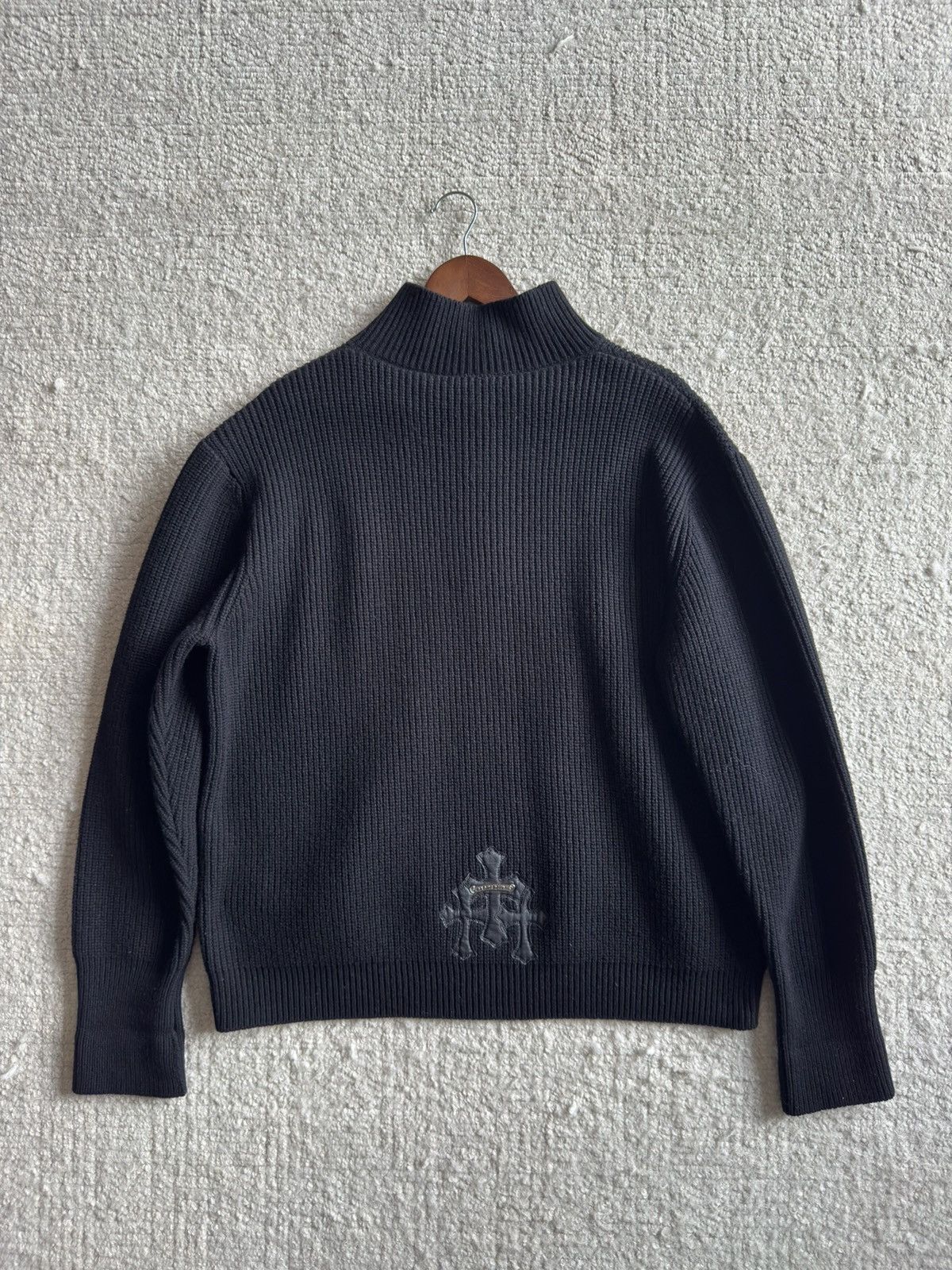 Chrome Hearts CHROME HEARTS Black Cashmere Knit Sweater Size US L / EU 52-54 / 3 - 2 Thumbnail