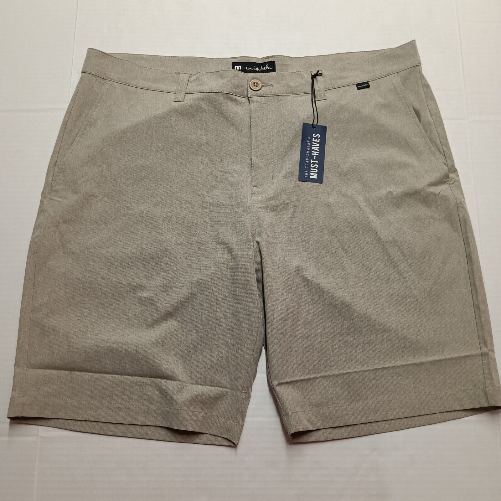 TravisMathew Travis Matthew Beck Golf Shorts Men's Size 40 Stretch Khaki Size US 40 / EU 56 - 1 Thumbnail