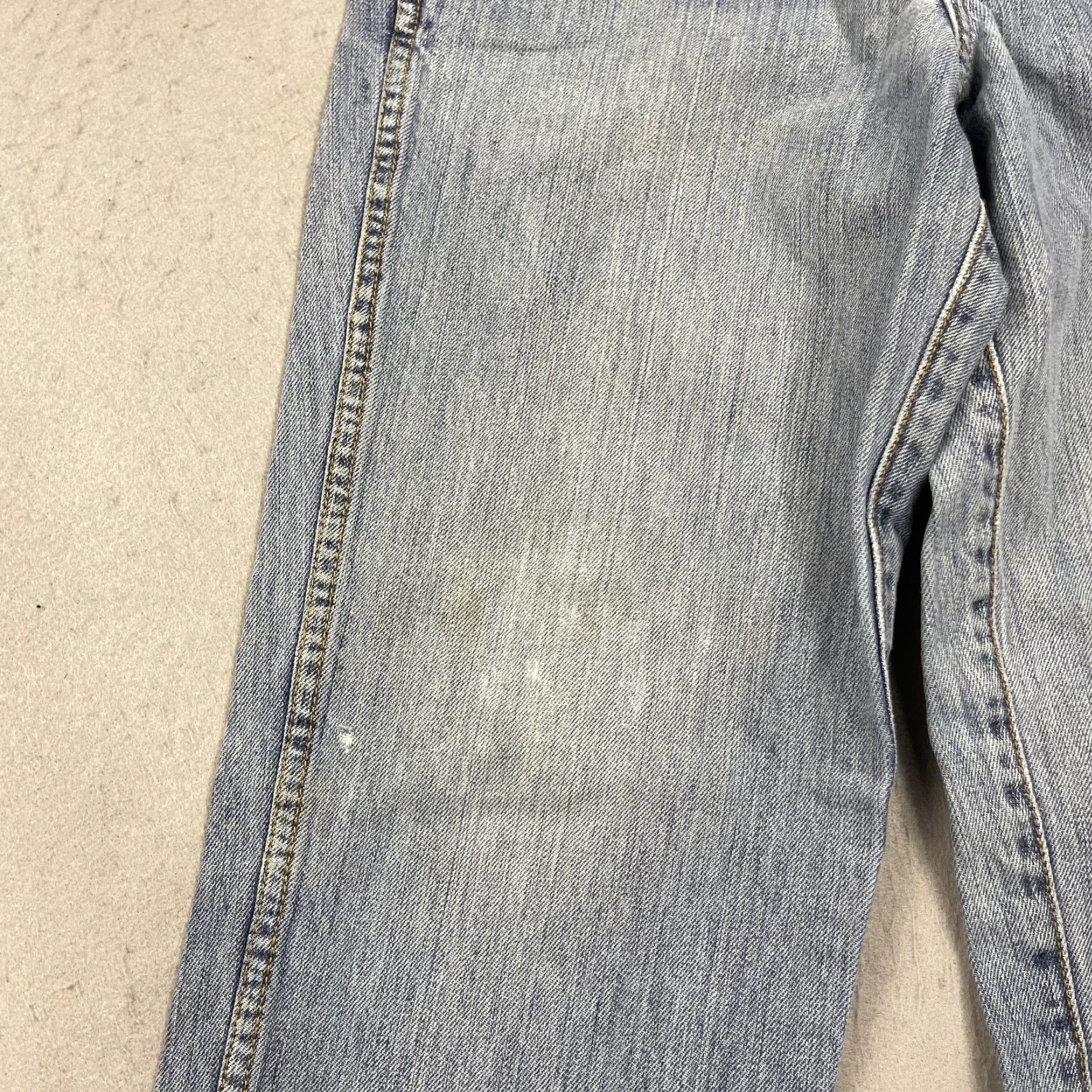 Denime Cinch Jeans Mens 31x32 Blue Faded Denim Western Rodeo Cowboy Green Label Rancher Jeans - Cinch Men's Regular Straight 31 X 32 Blue Denim 80s? Size US 31 - 4 Thumbnail