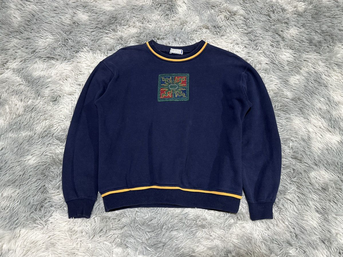 Yves Saint Laurent 🔥Vintage Yves Saint Laurent Cropped Sweater Embroidered Size US M / EU 48-50 / 2 - 1 Thumbnail