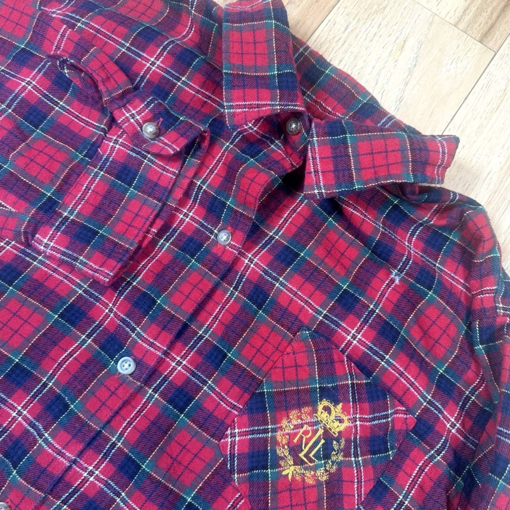 Ralph Lauren Lauren Ralph Lauren Shirt Plaid Button-Up Flannel Long Sleeve XL Mens Multicolor Size US XL / EU 56 / 4 - 2 Thumbnail