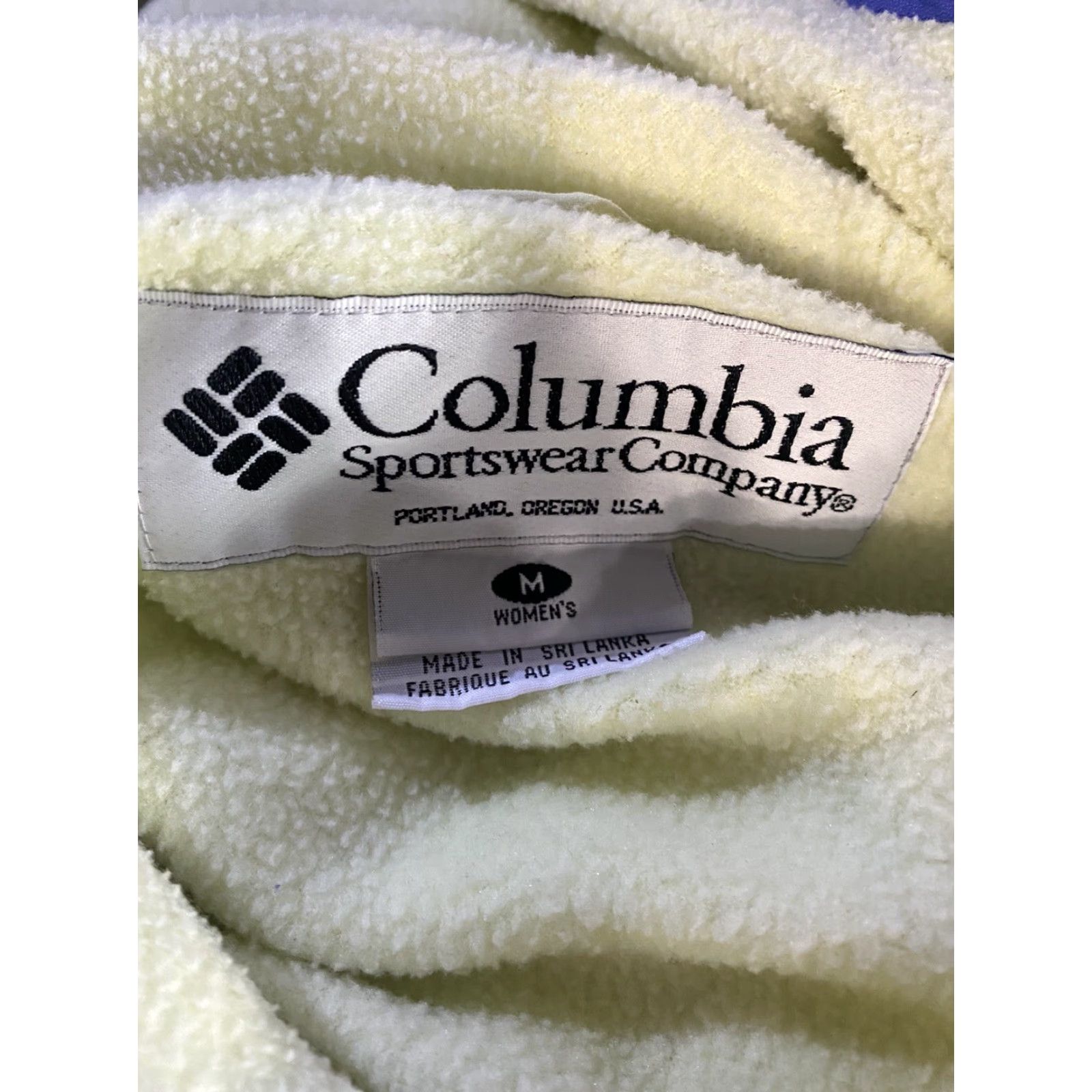 Vintage Columbia Jacket Womens Green Purple Zip Up with Hood and Pockets size Medium Med Size M / US 6-8 / IT 42-44 - 5 Thumbnail