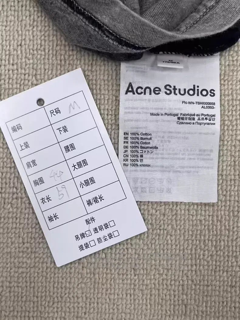 Acne Studios Acne Studios Faded logo crewneck casual short-sleeve T-shi Size US M / EU 48-50 / 2 - 4 Thumbnail