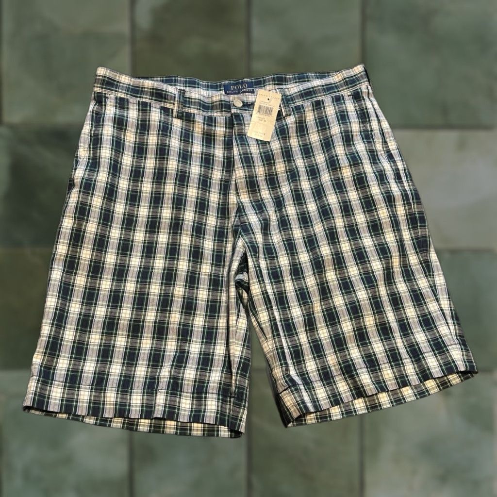 Polo Ralph Lauren Polo Ralph Lauren Men's Classic Navy Plaid Cotton Shorts 36 9.5" Inseam Lightweight Casual Multicolor Size US M / EU 48-50 / 2 - 1 Thumbnail