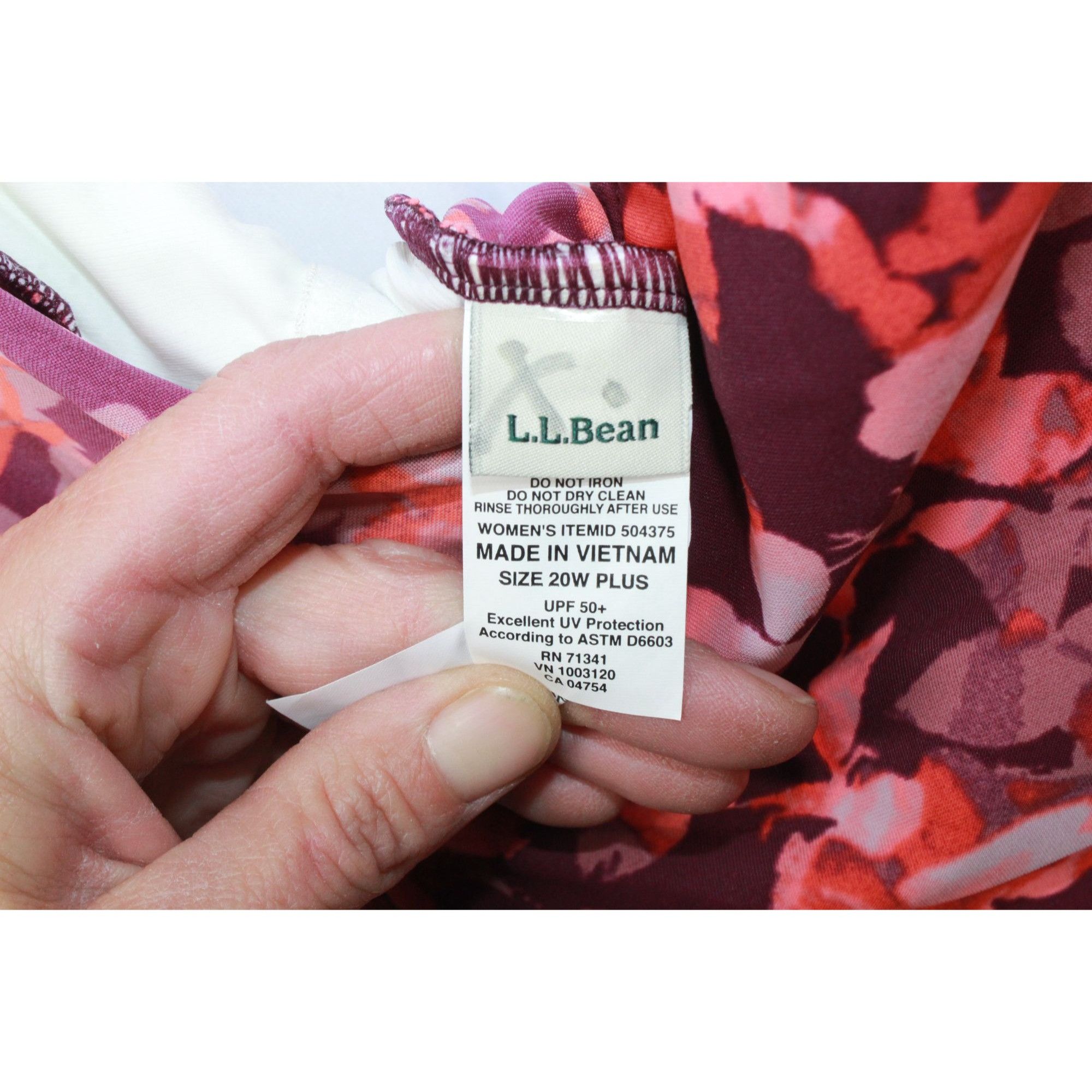 L.L. Bean LL Bean Women's Shaping Swimwear Tanksuit Floral Pink Print Size 3XL / US 20-22 - 7 Thumbnail