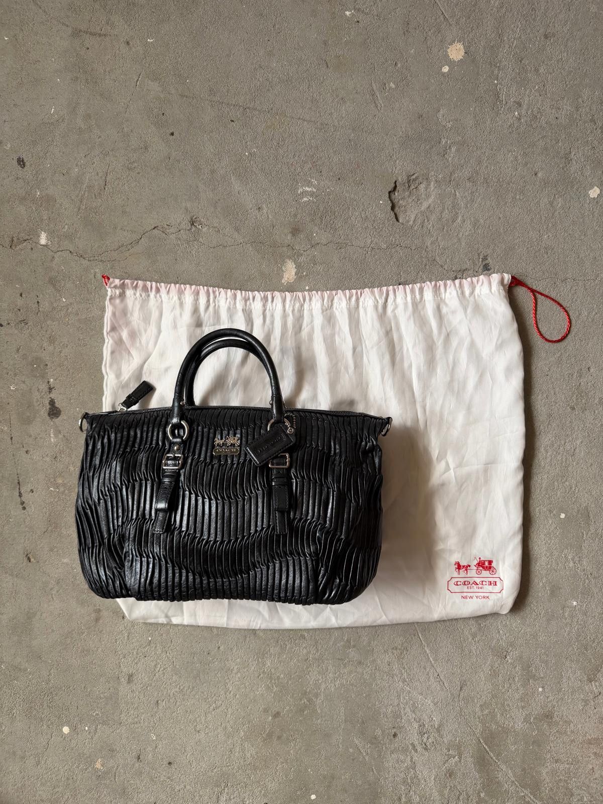 Coach Coach Madison Woven Shoulder Bag Black Size ONE SIZE - 1 Thumbnail
