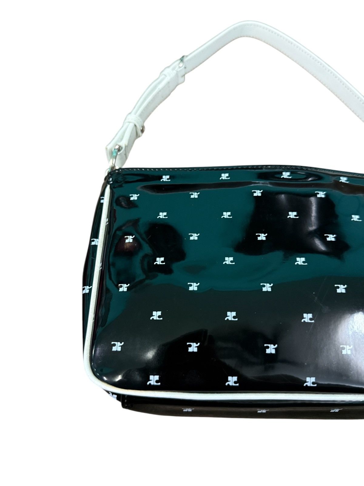 Courreges VINTAGE COURREGES WHITE LOGO PRINTED MINI SHOULDER BAG Size ONE SIZE - 4 Thumbnail