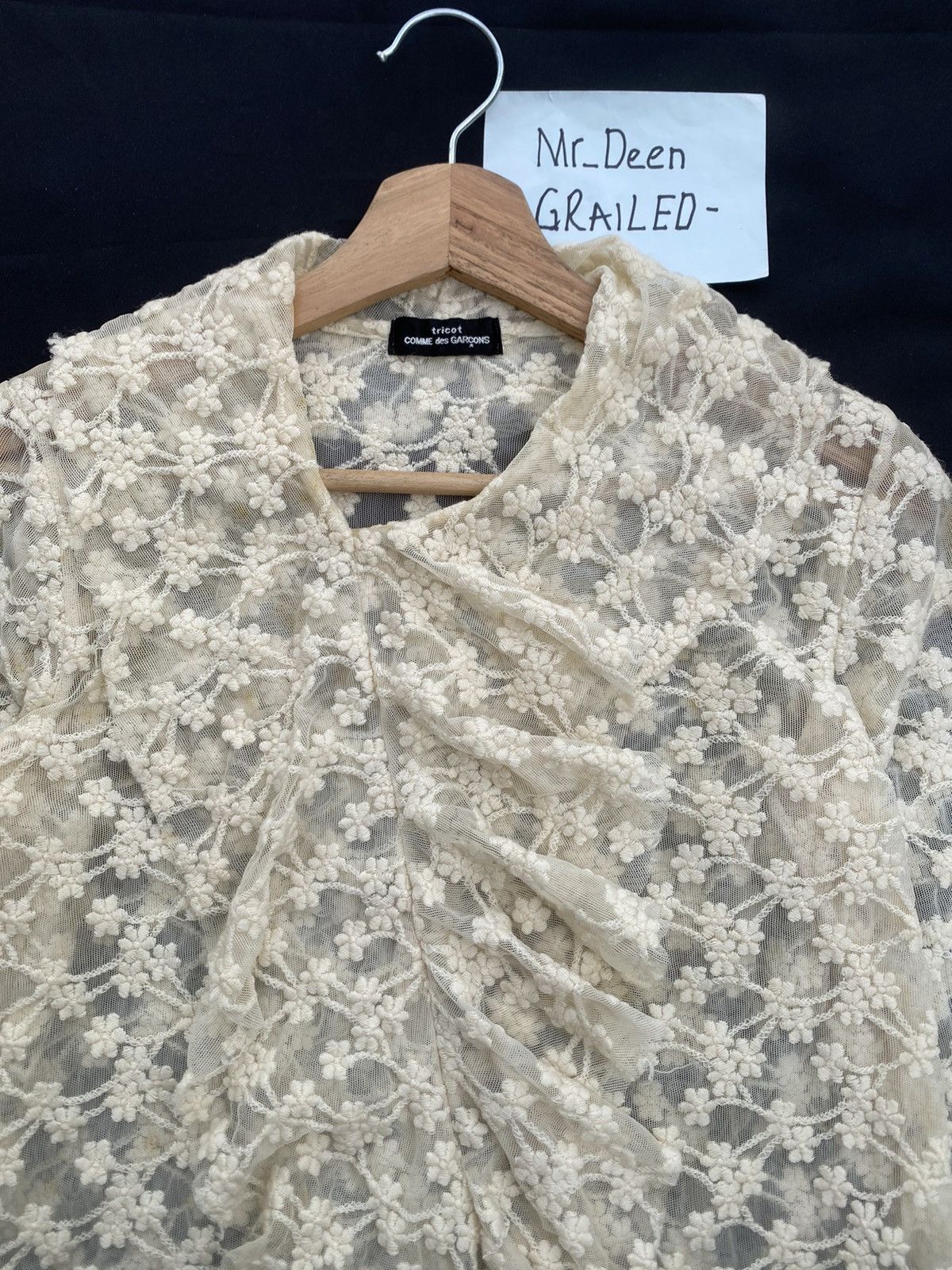 Comme des Garcons Rare Vintage AD1997 Comme Des Garcons CDG tricot Lace Tops Size XS / US 0-2 / IT 36-38 - 7 Thumbnail