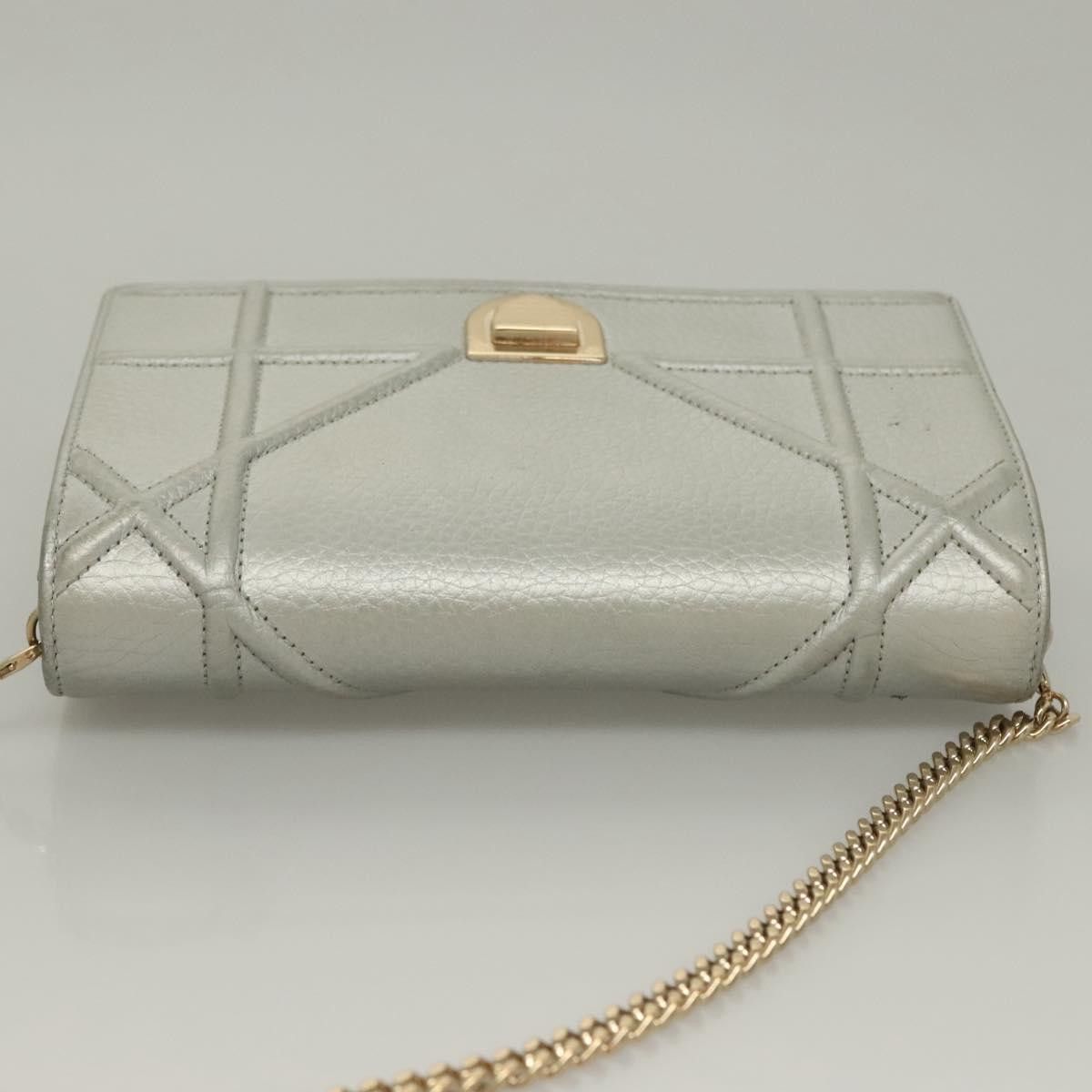 Dior DIOR Diorama Chain Shoulder Bag Leather Silver Size ONE SIZE - 6 Thumbnail