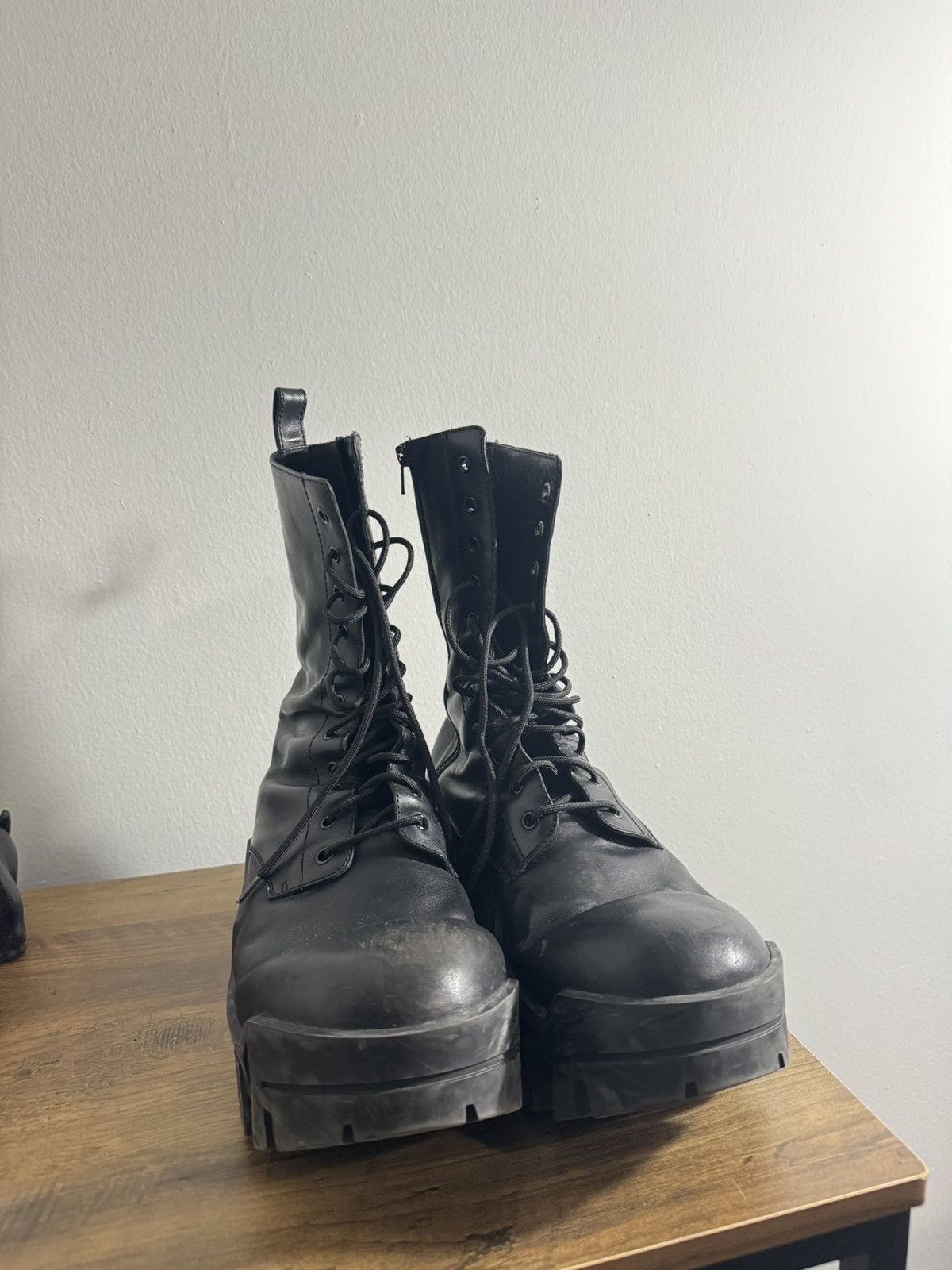 image of Balenciaga 2021 Bulldozer Boots in Black, Men's (Size 11)