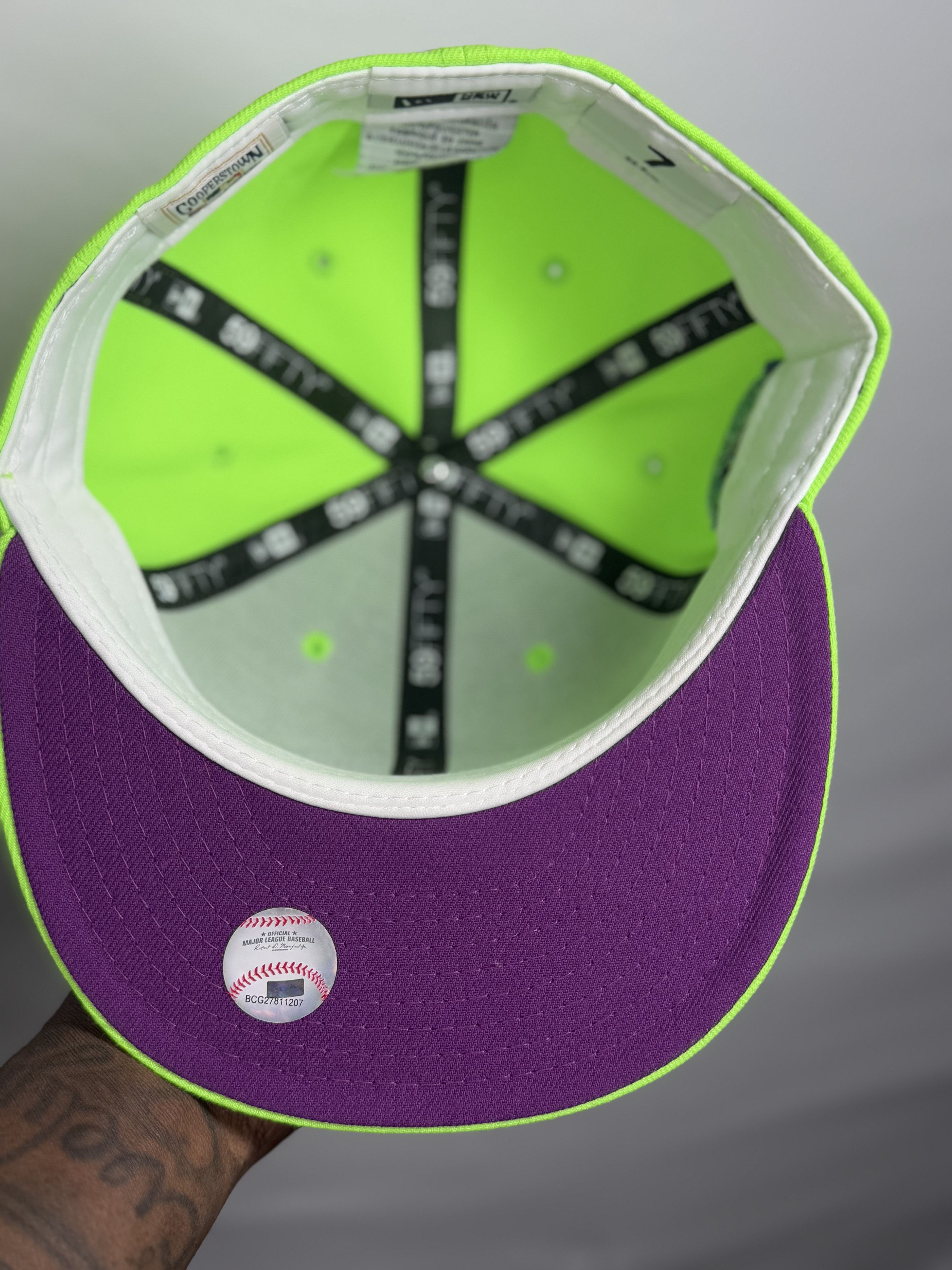 Hat Club × New Era COLORADO ROCKIES Coors Field 1995 Neon Laser Voly "7" Size ONE SIZE - 5 Thumbnail