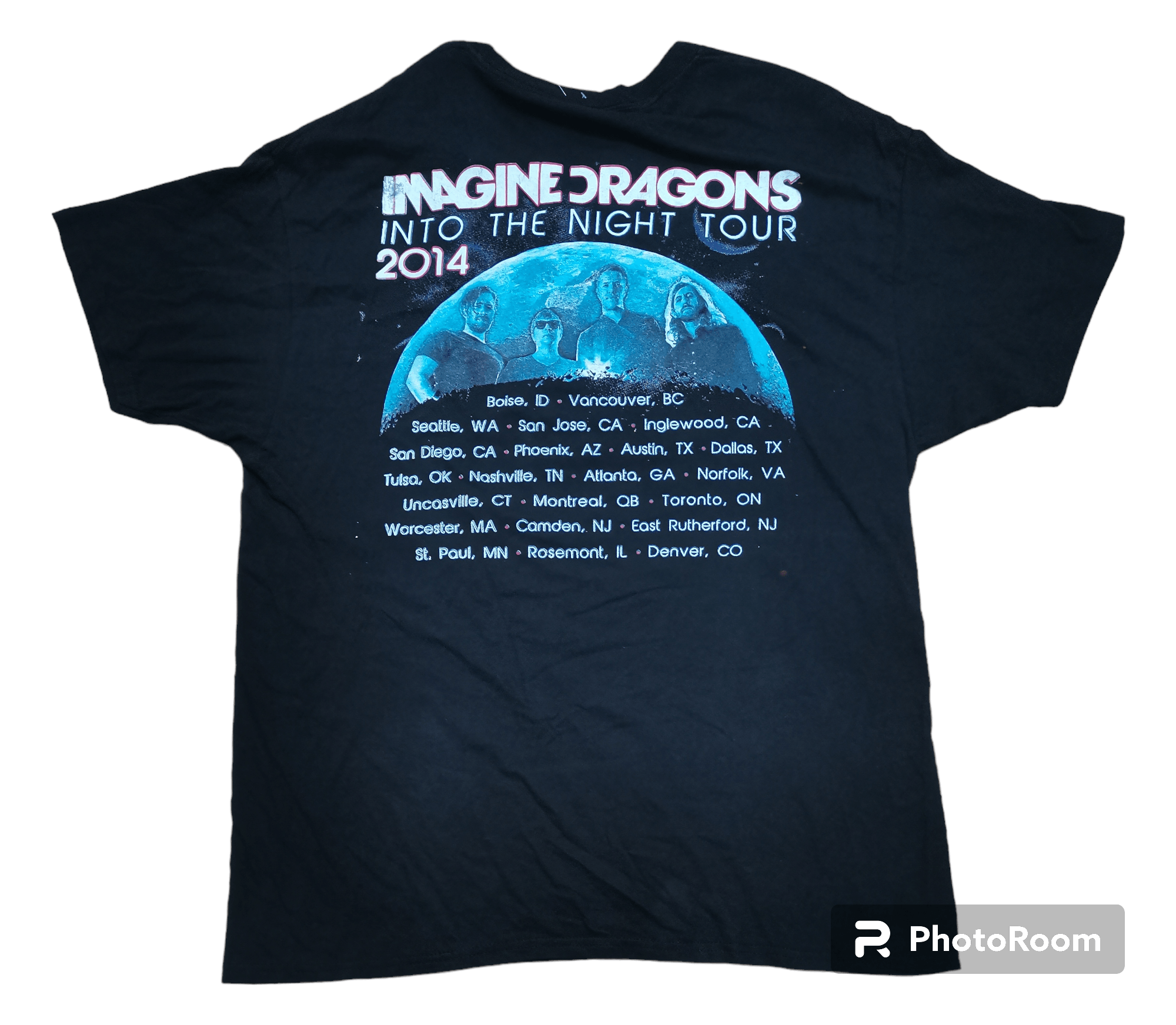 IMAGINE DRAGON INTO THE NIGHT TOUR 2014 SHIRT