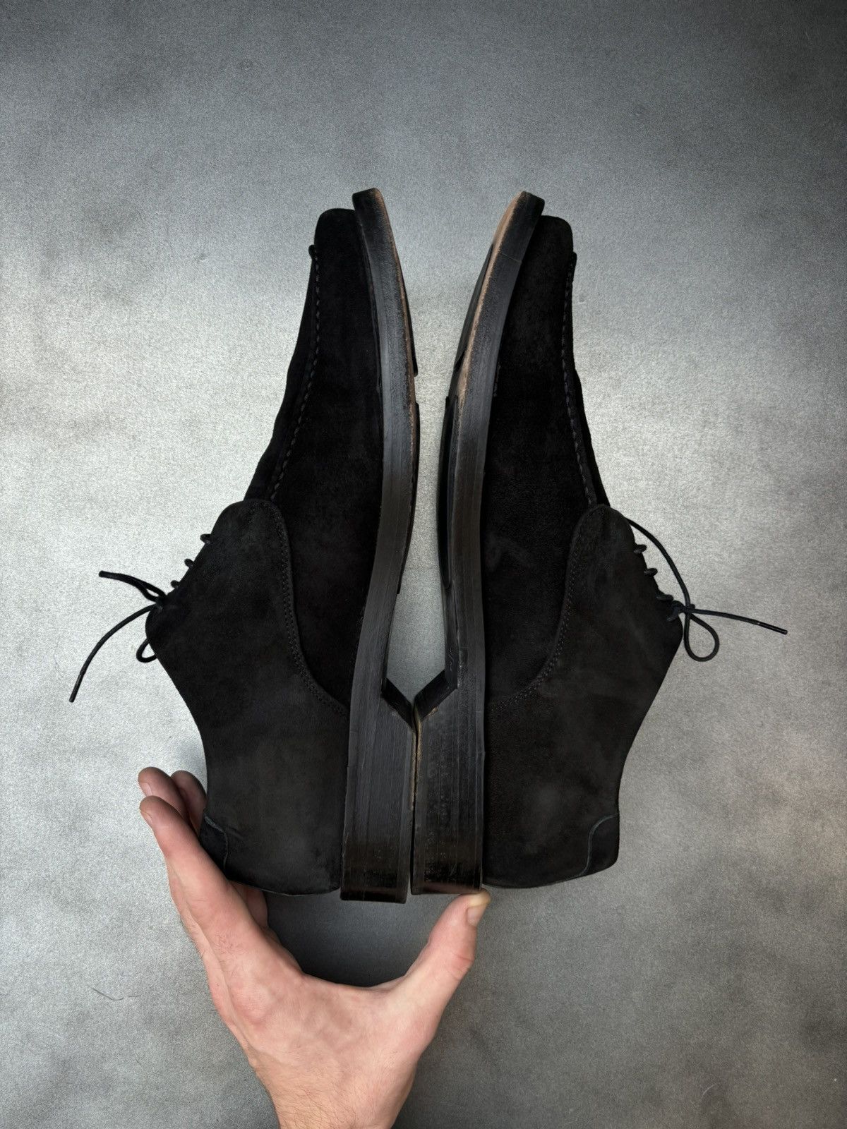 Gianfranco Ferre × Vintage Vintage Gianfranco Ferre Square Toe Suede Dress Shoes 80s 90 Size US 10.5 / EU 43-44 - 13 Thumbnail