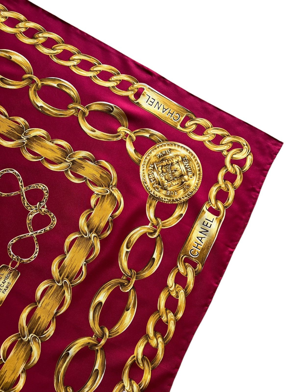 Chanel Vintage Chanel Silk Scarf Size ONE SIZE - 7 Thumbnail
