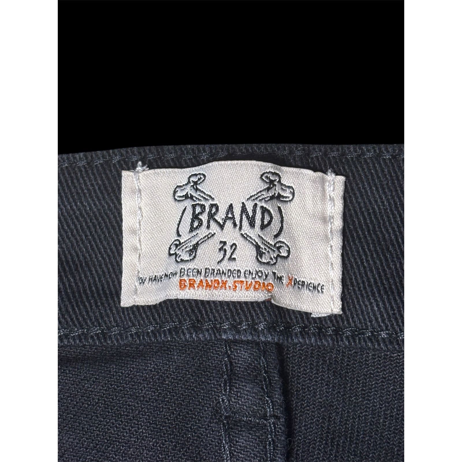 0 Brand X Eyeballs and Skulls Print Black Denim Fashion Jeans Size US 32 / EU 48 - 3 Thumbnail