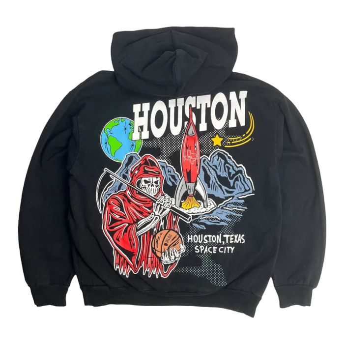 image of Warren Lotas Houston Space City Hoodie in Black, Men's (Size Large)
