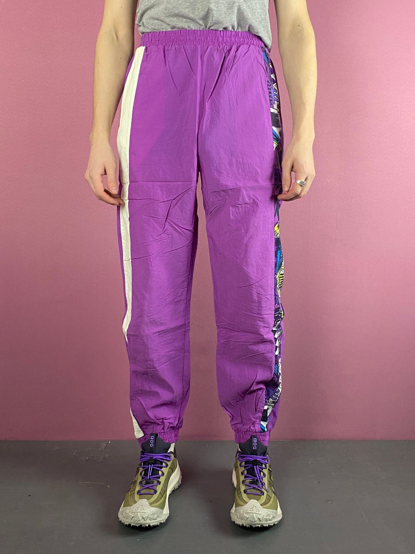 Adidas × Vintage 90s Vintage Men's Side Tape Track Pants - M Size US 34 / EU 50 - 2 Thumbnail
