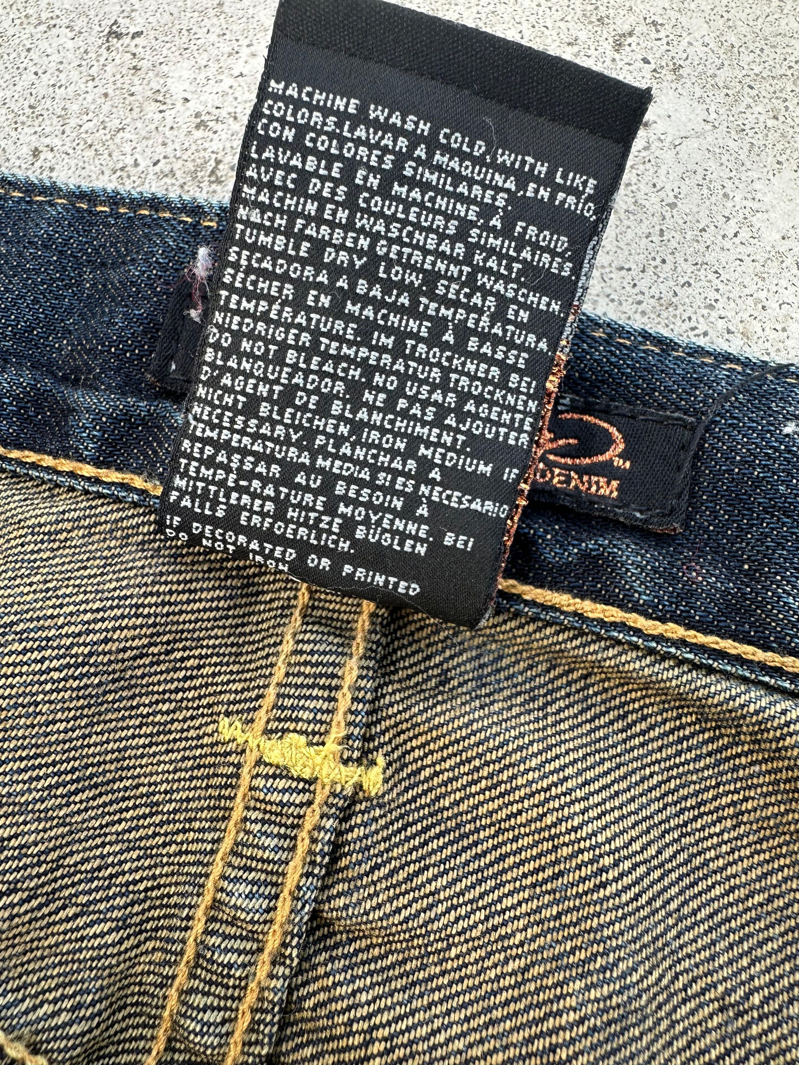 Christian Audigier × Ed Hardy × Vintage VINTAGE ED HARDY BIG LOGO BAGGY Y2K JEANS Size US 38 / EU 54 - 12 Thumbnail