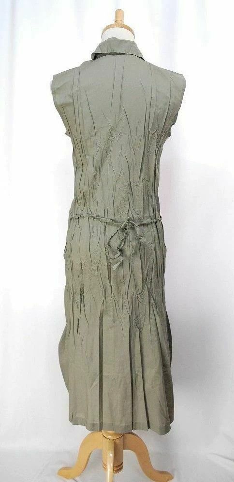 Issey Miyake Issey Miyake size:3 Greyish-green khaki shirt dress Size M / US 6-8 / IT 42-44 - 3 Thumbnail