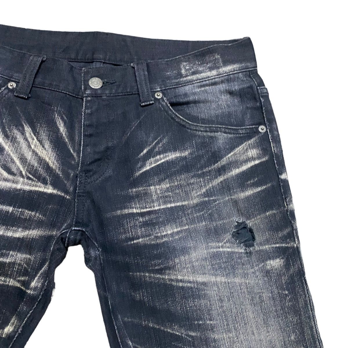 Tornado Mart Tornado Mart Clawmark Black Denim Cropped Jeans Distressed Size US 30 / EU 46 - 5 Thumbnail